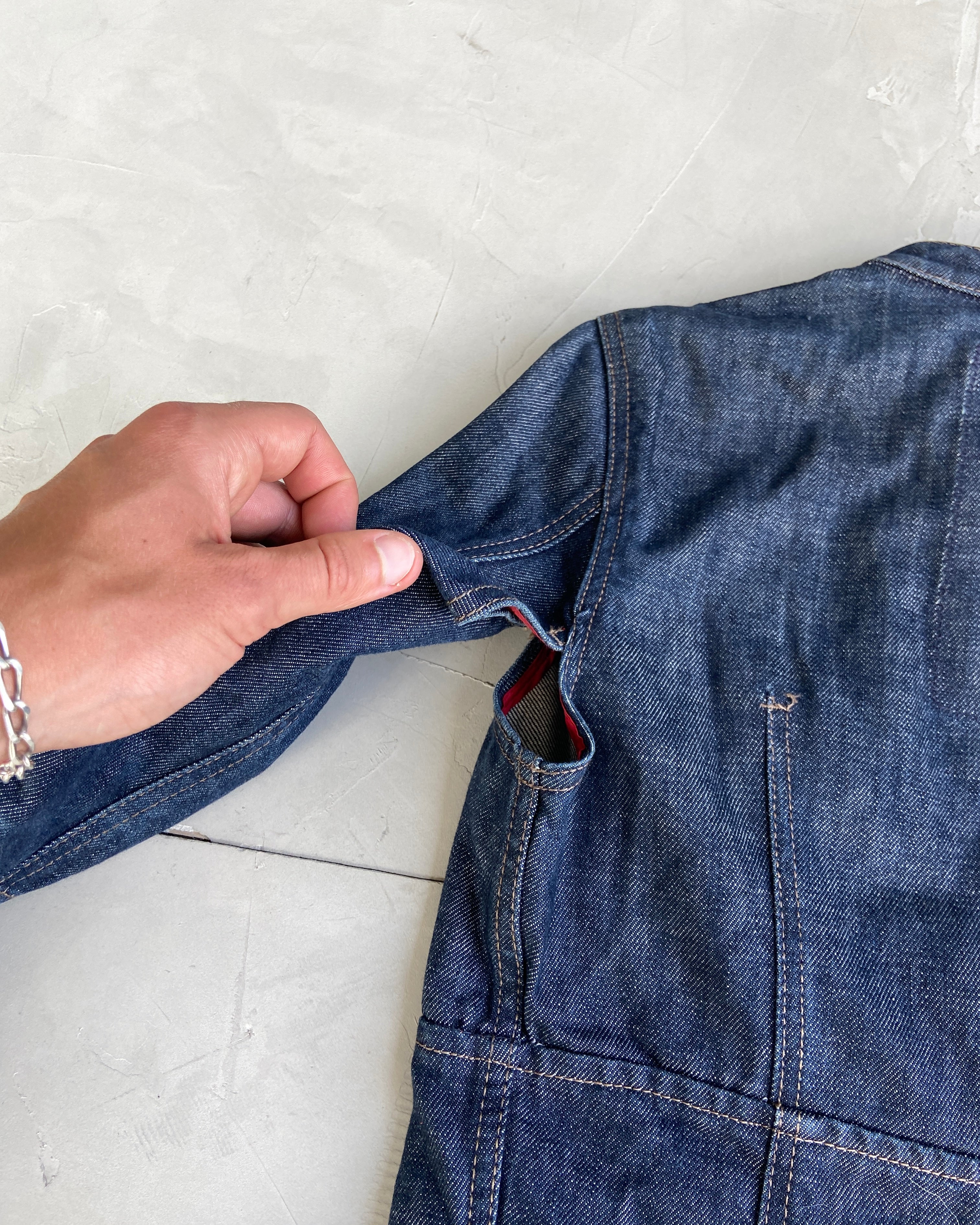 PRADA SPORT LACE UP DENIM JACKET - UK 10 / M