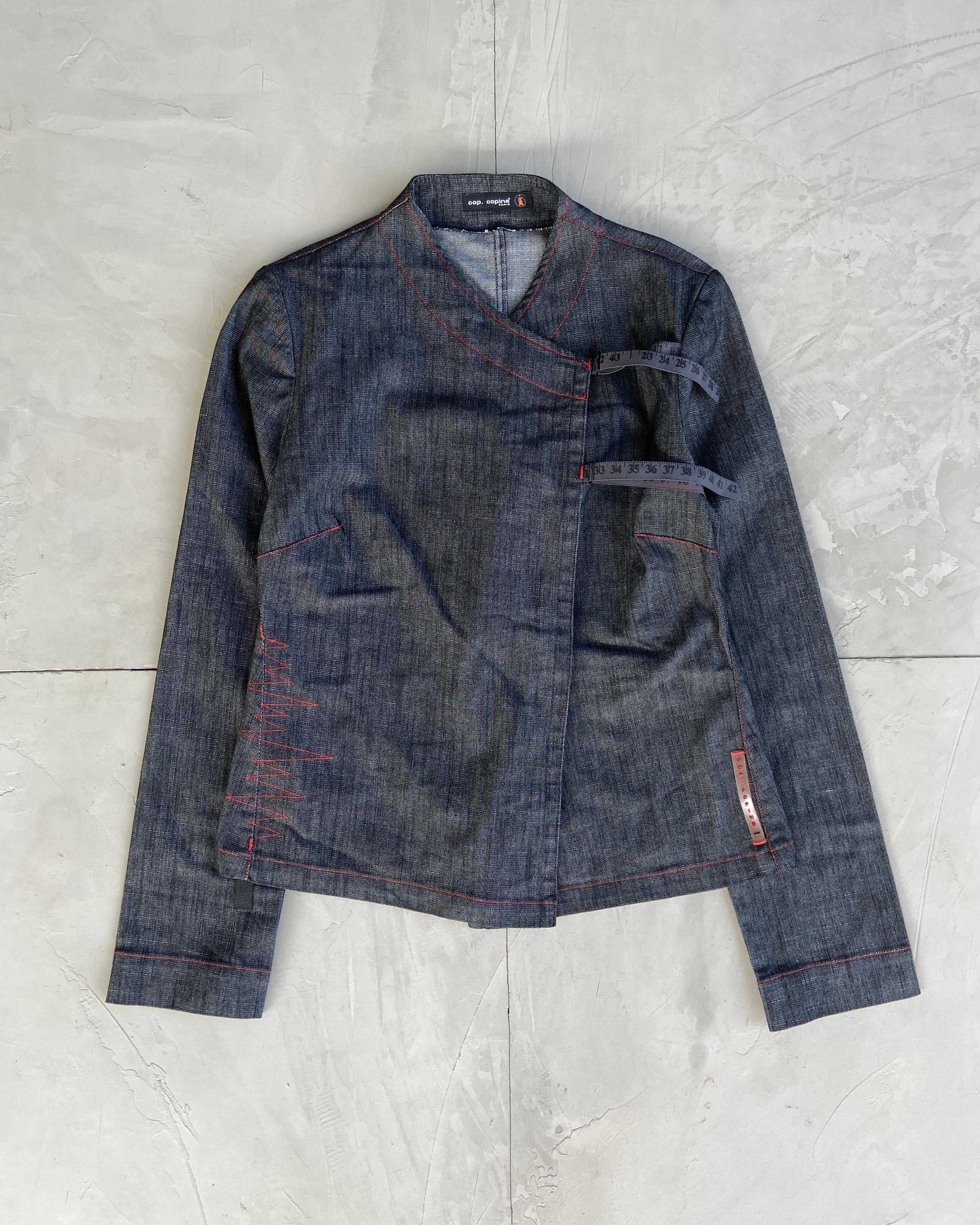 COP COPINE 'MEATURING TAPE' WRAP JACKET - S/M