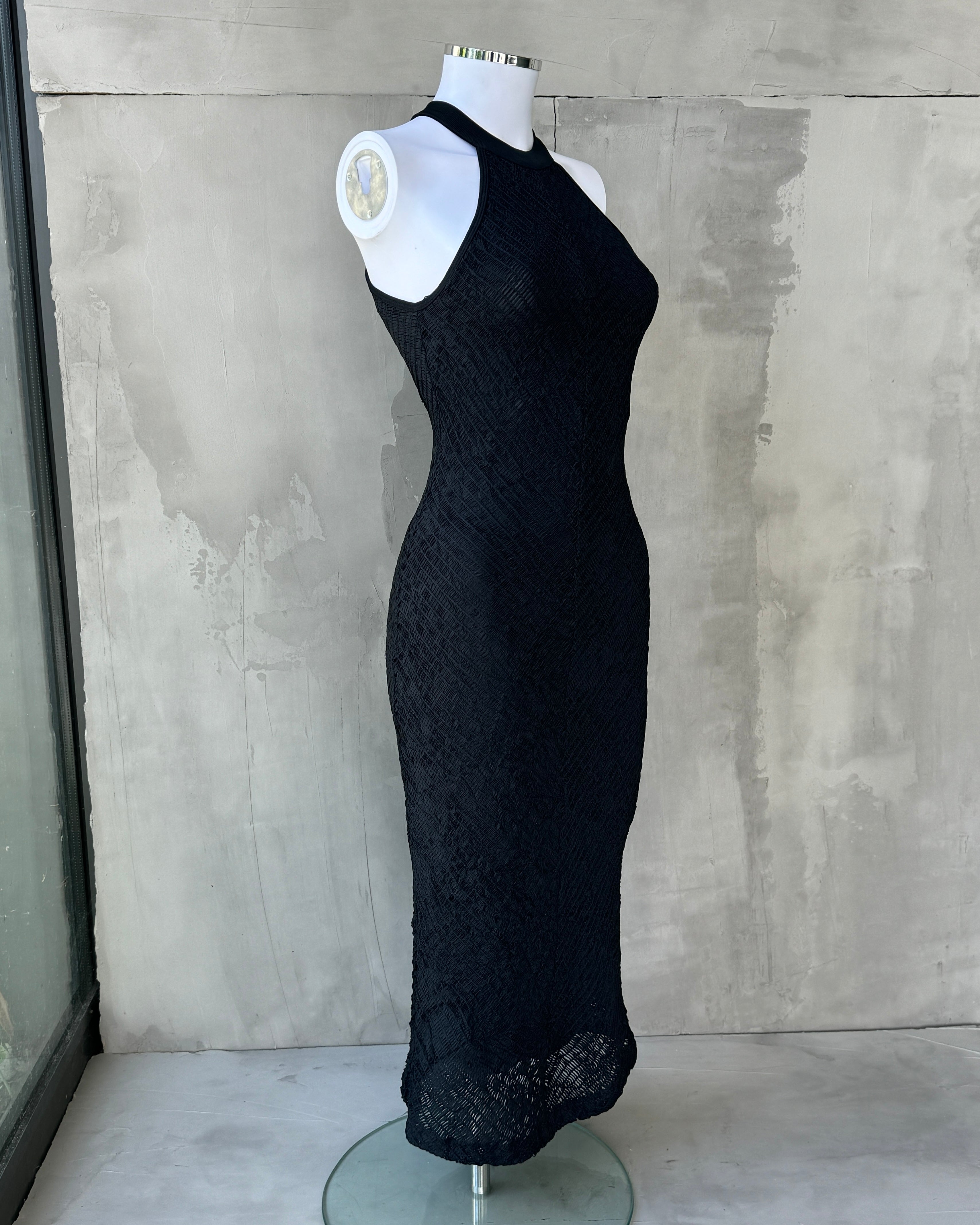 PLEIN SUD LACE BLACK MAXI DRESS - S