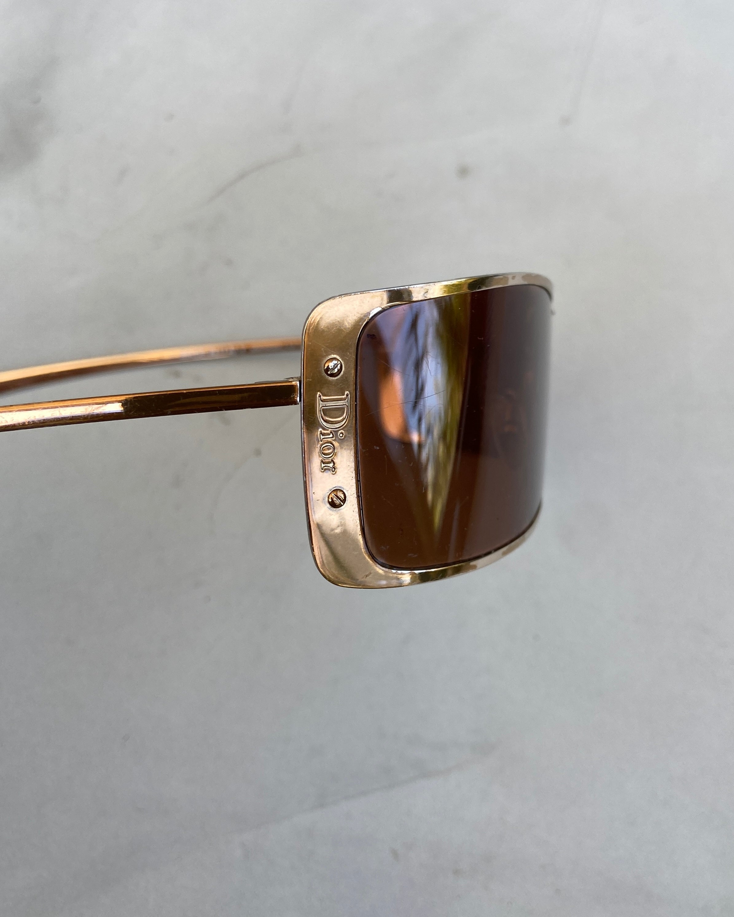 DIOR RAGGA 2 GOLD CHROME WRAP SUNGLASSES