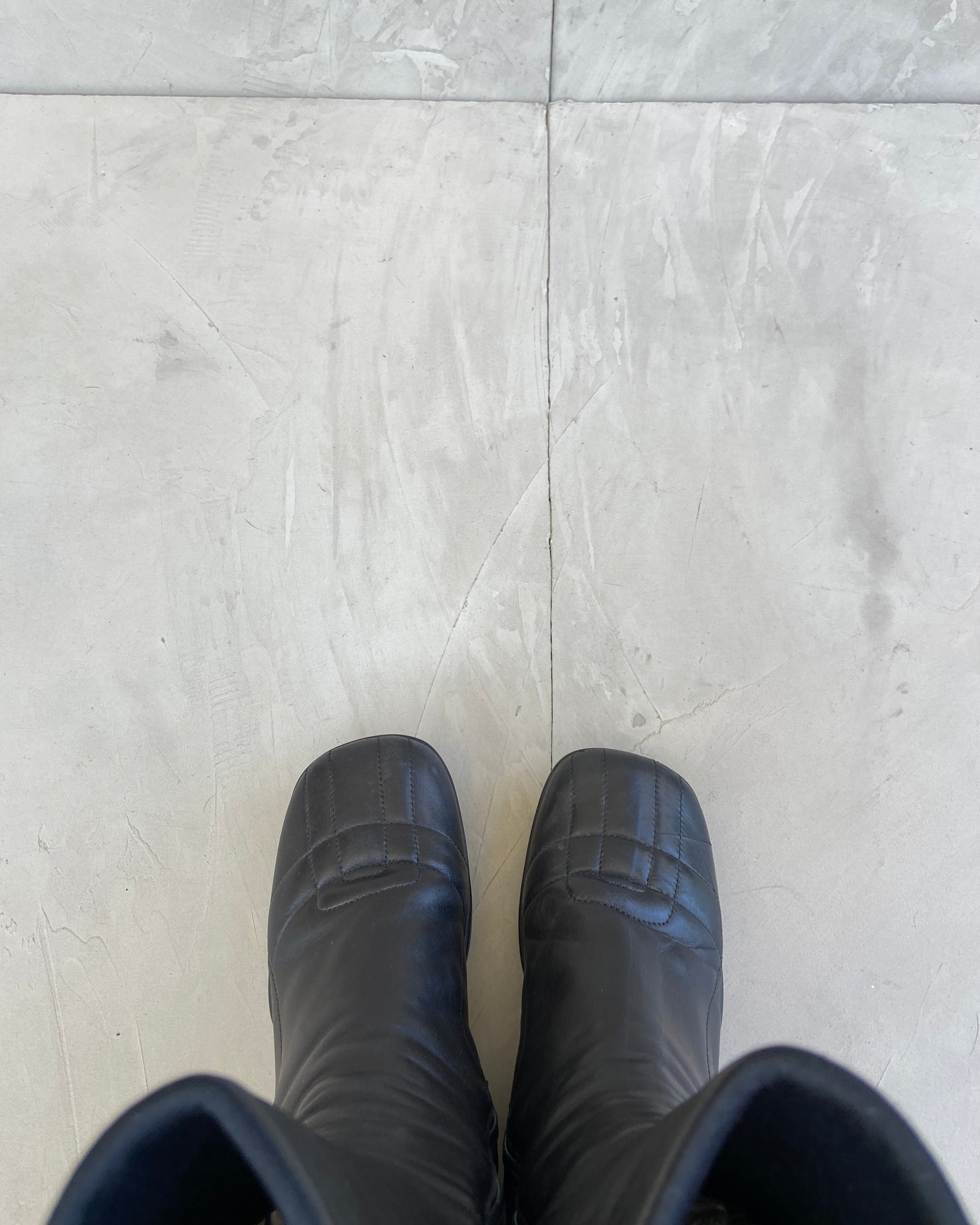 PRADA SPORT 90'S SQUARE LEATHER BOOTS - EU 35.5 / UK 3