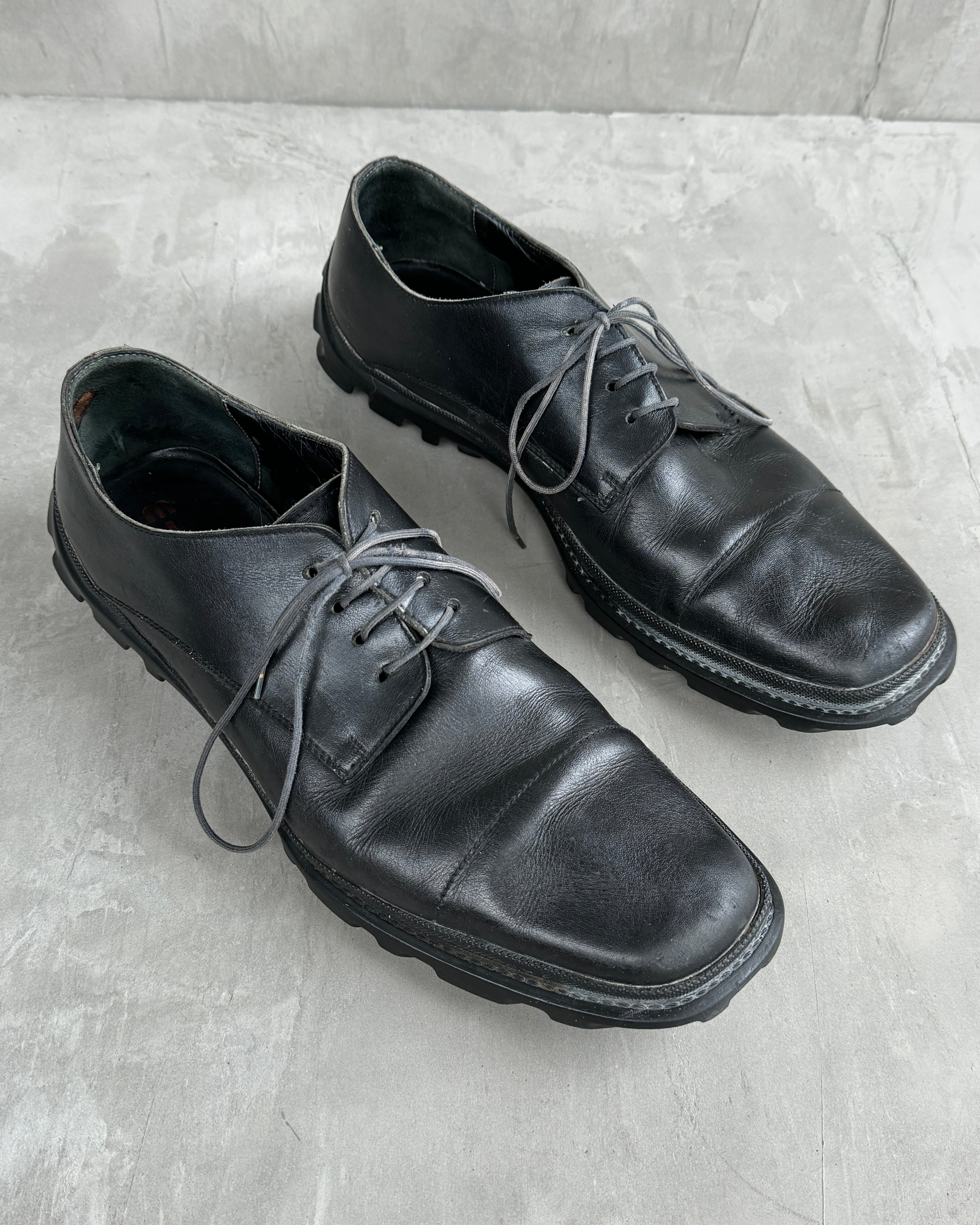 MIU MIU 90'S BUBBLE SOLE LEATHER DERBY'S - UK 11 / EU 46