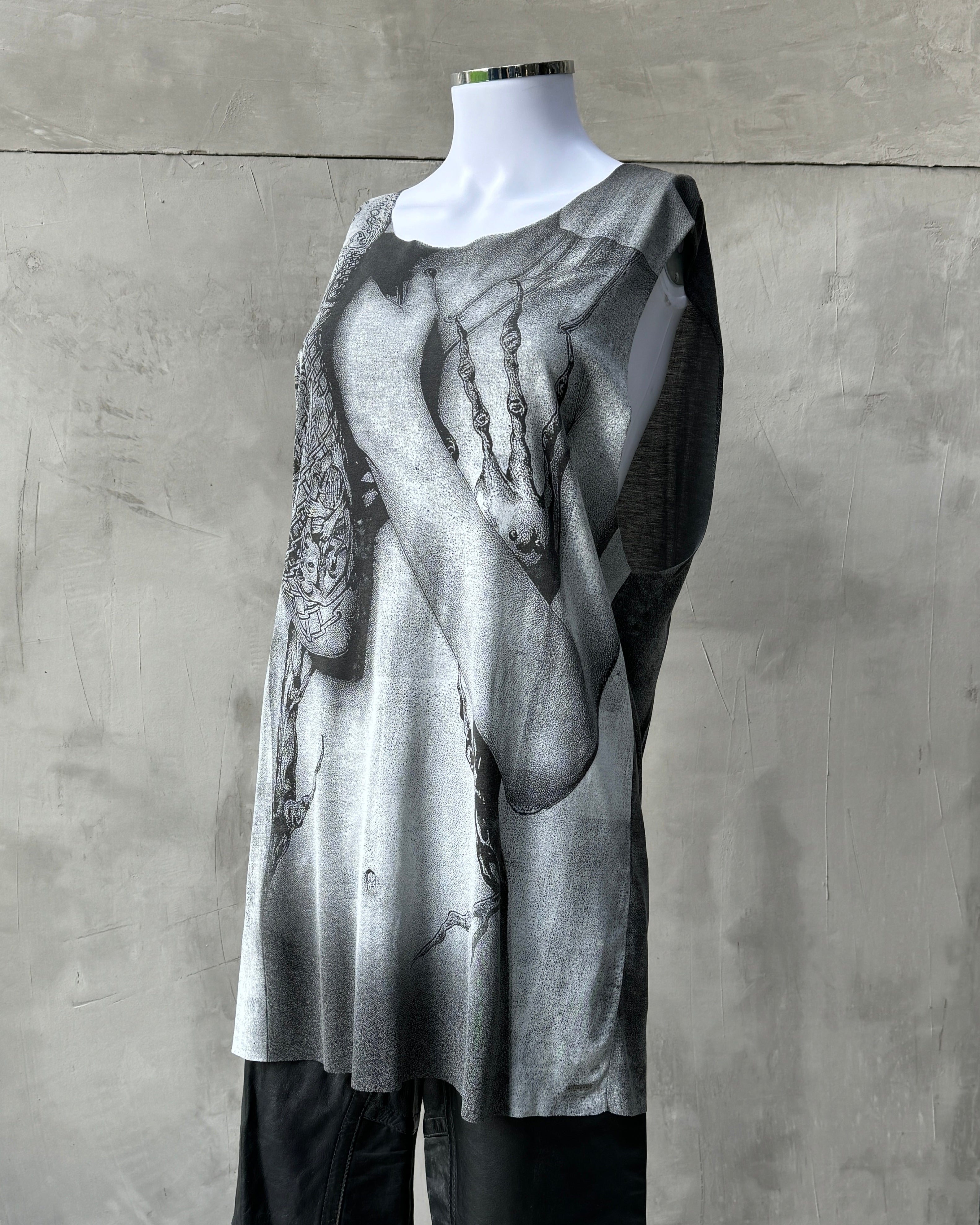 DIESEL 2000'S NAKED BODY PRINT VEST - L