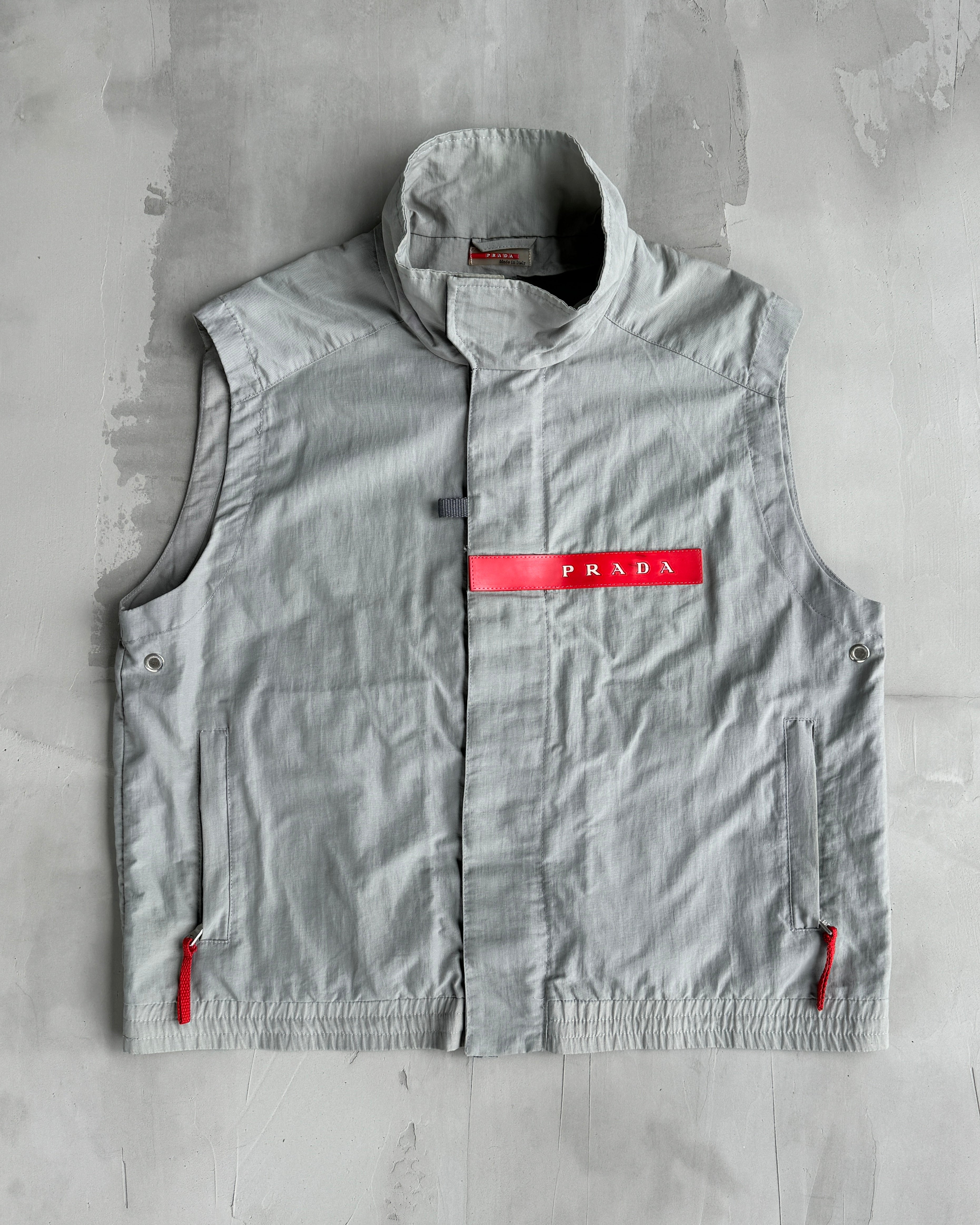 PRADA LUNA ROSSA WAISTCOAT JACKET - L