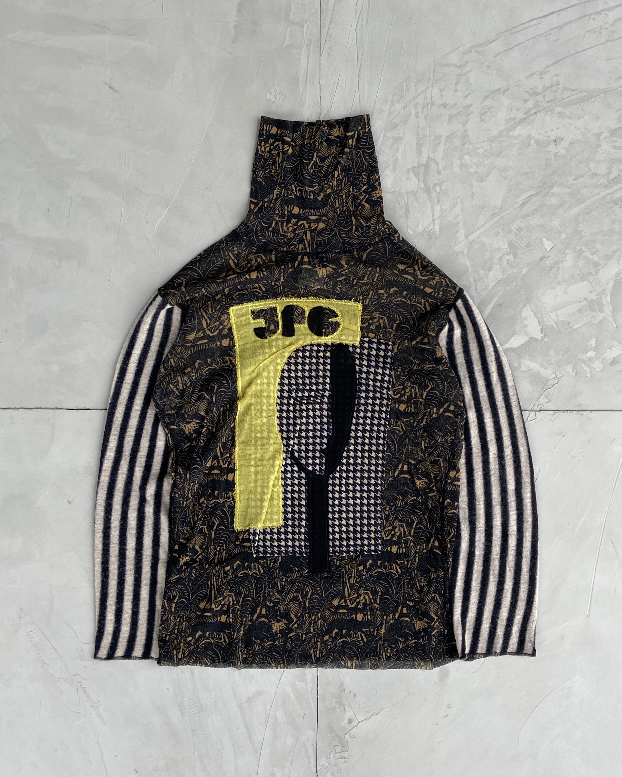 JEAN PAUL GAULTIER SS01 GRAPHIC MESH TOP - M/L