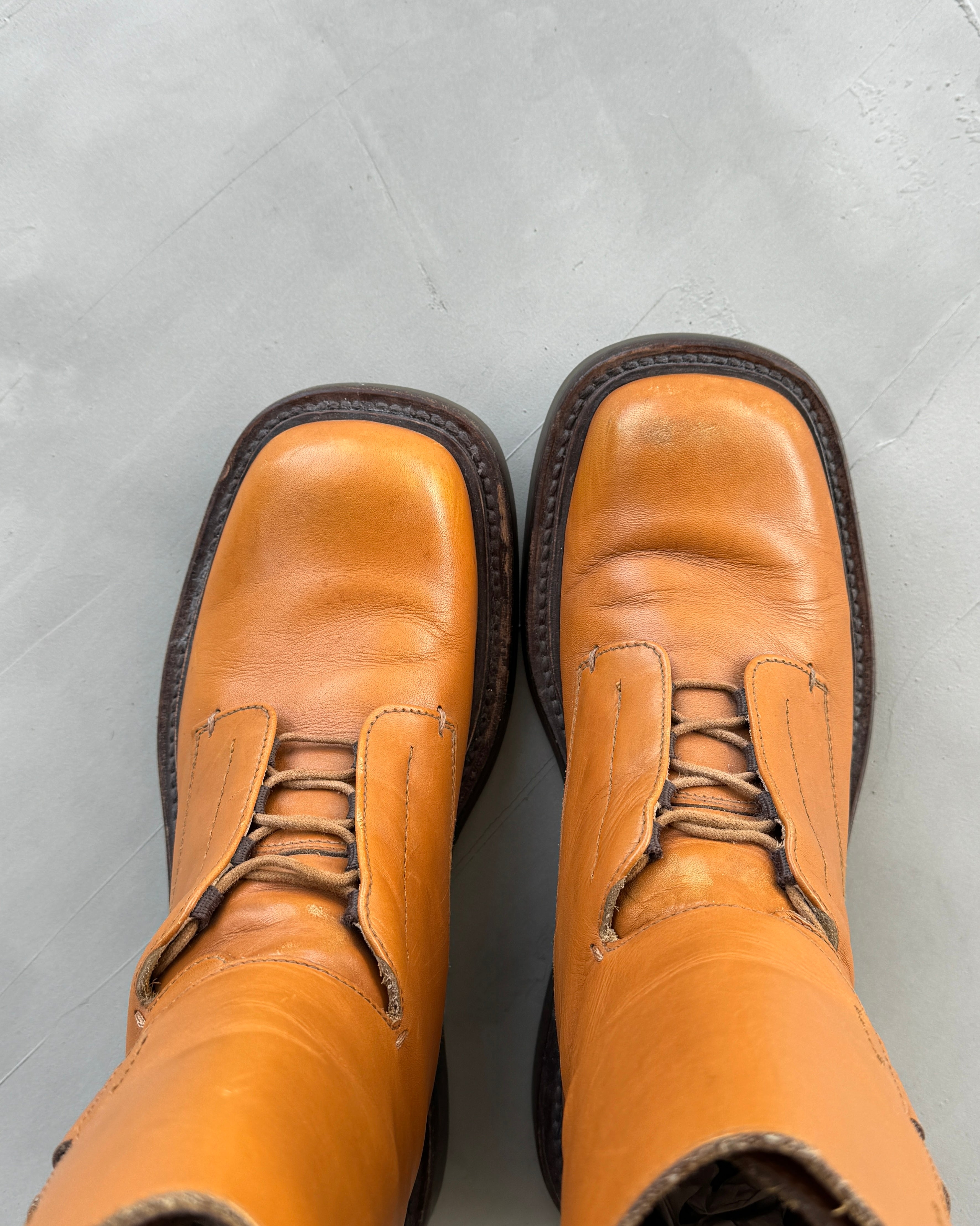 PRADA FW1999 LEATHER BOOTS - UK 9.5