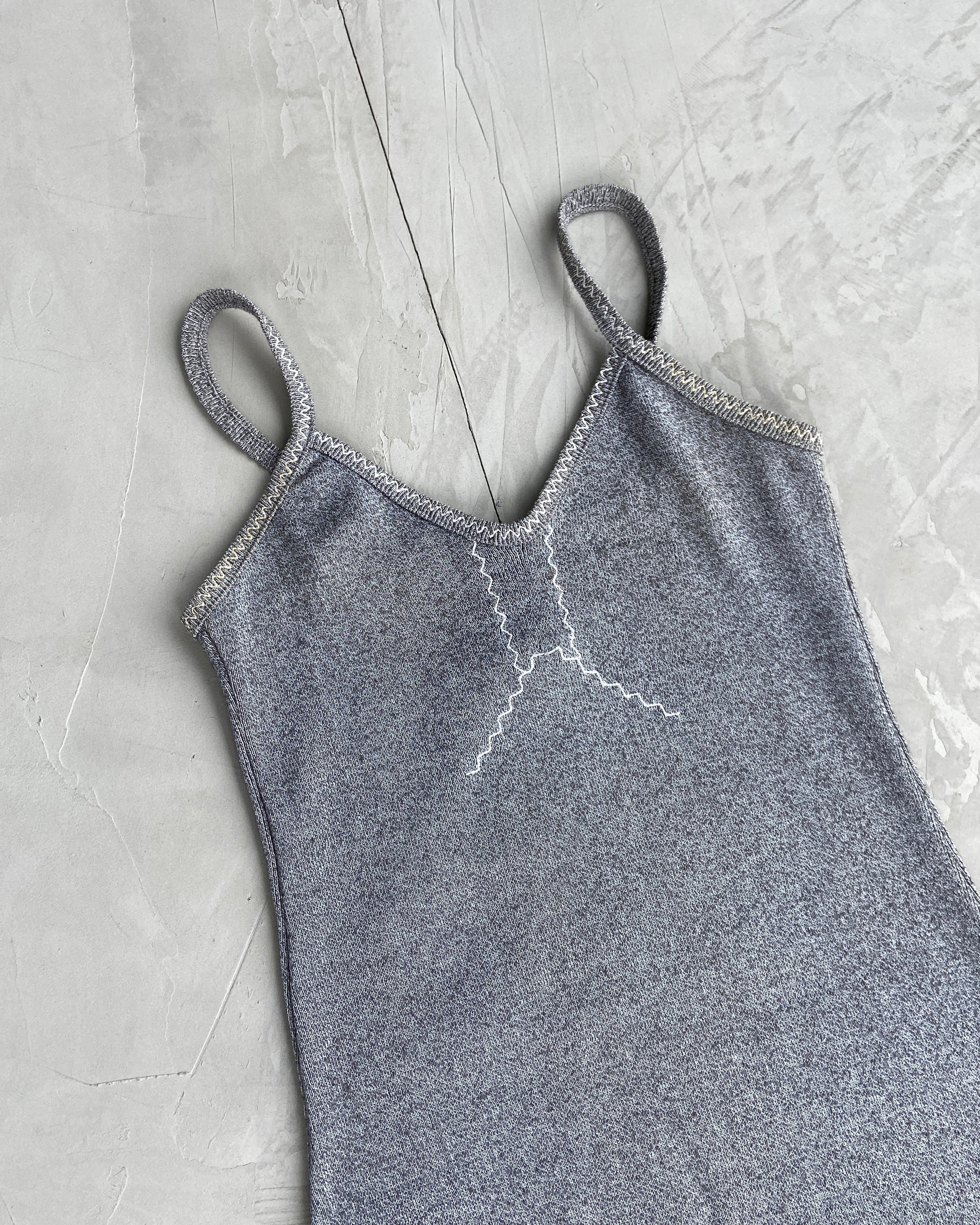 DIESEL 2000'S WOOL GREY MINI DRESS - S