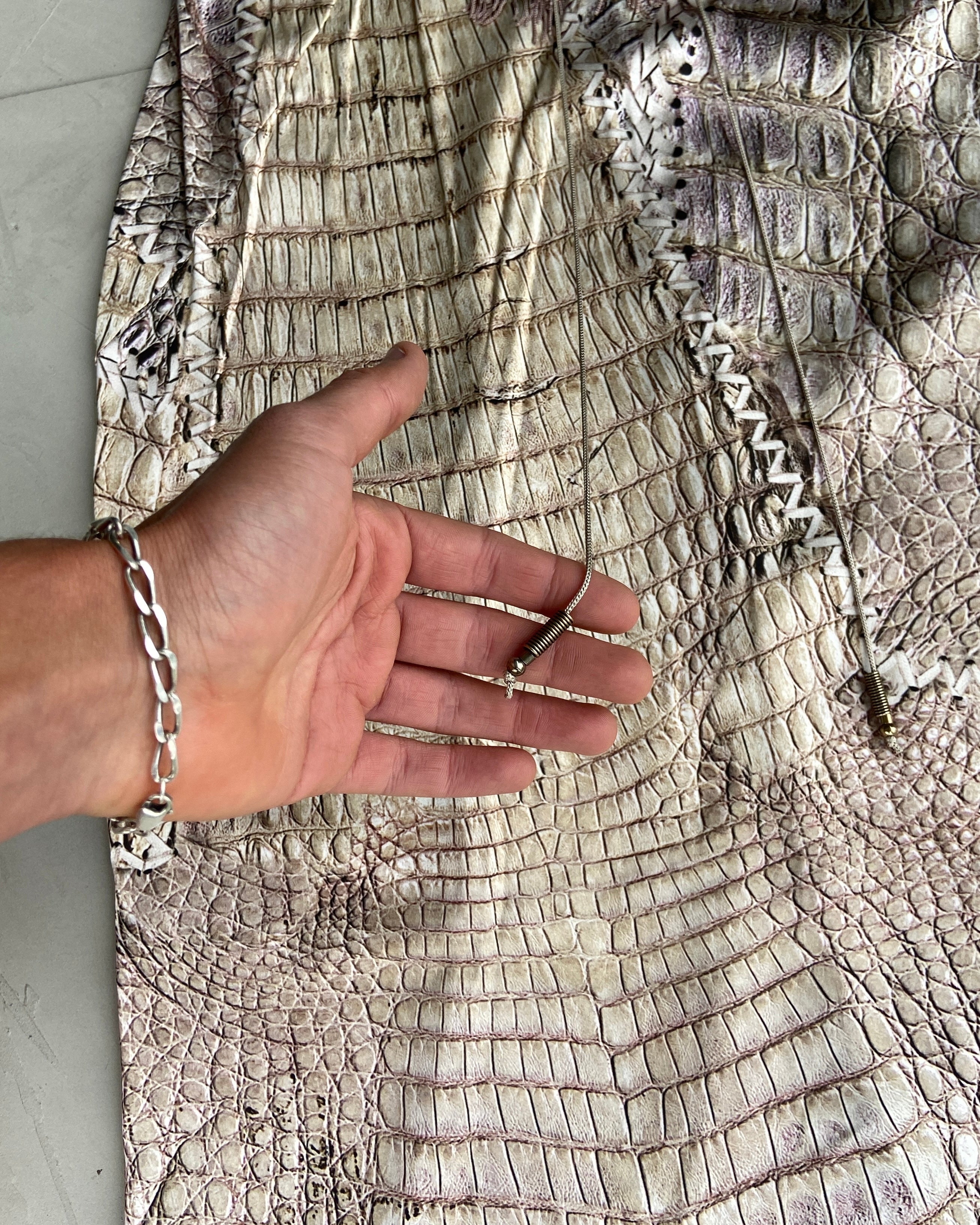 ROBERTO CAVALLI SS2011 SNAKE PRINT FRINGE DRESS - M