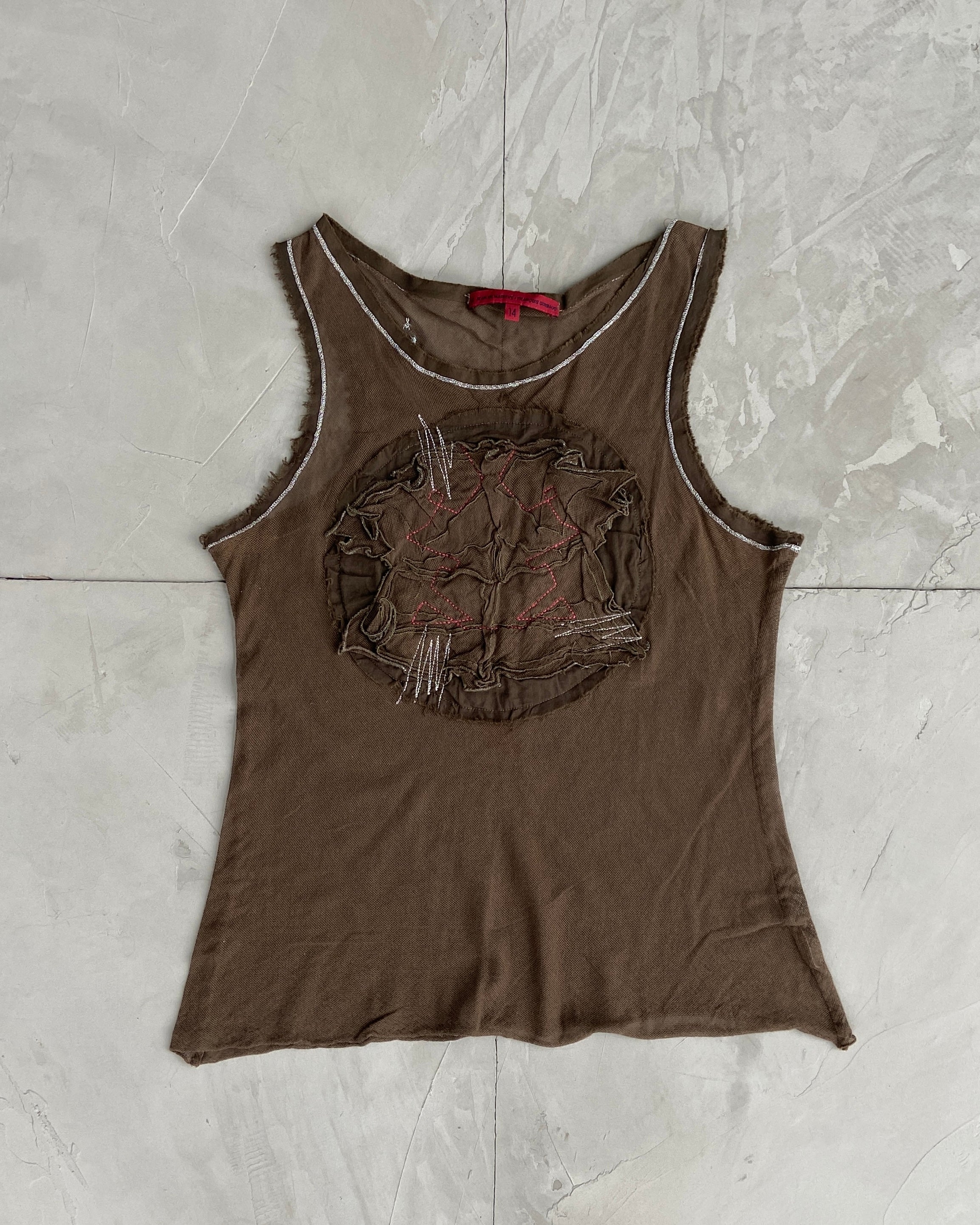 MARITHE FRANCOIS GIRBAUD MFG MESH TANK TOP - S