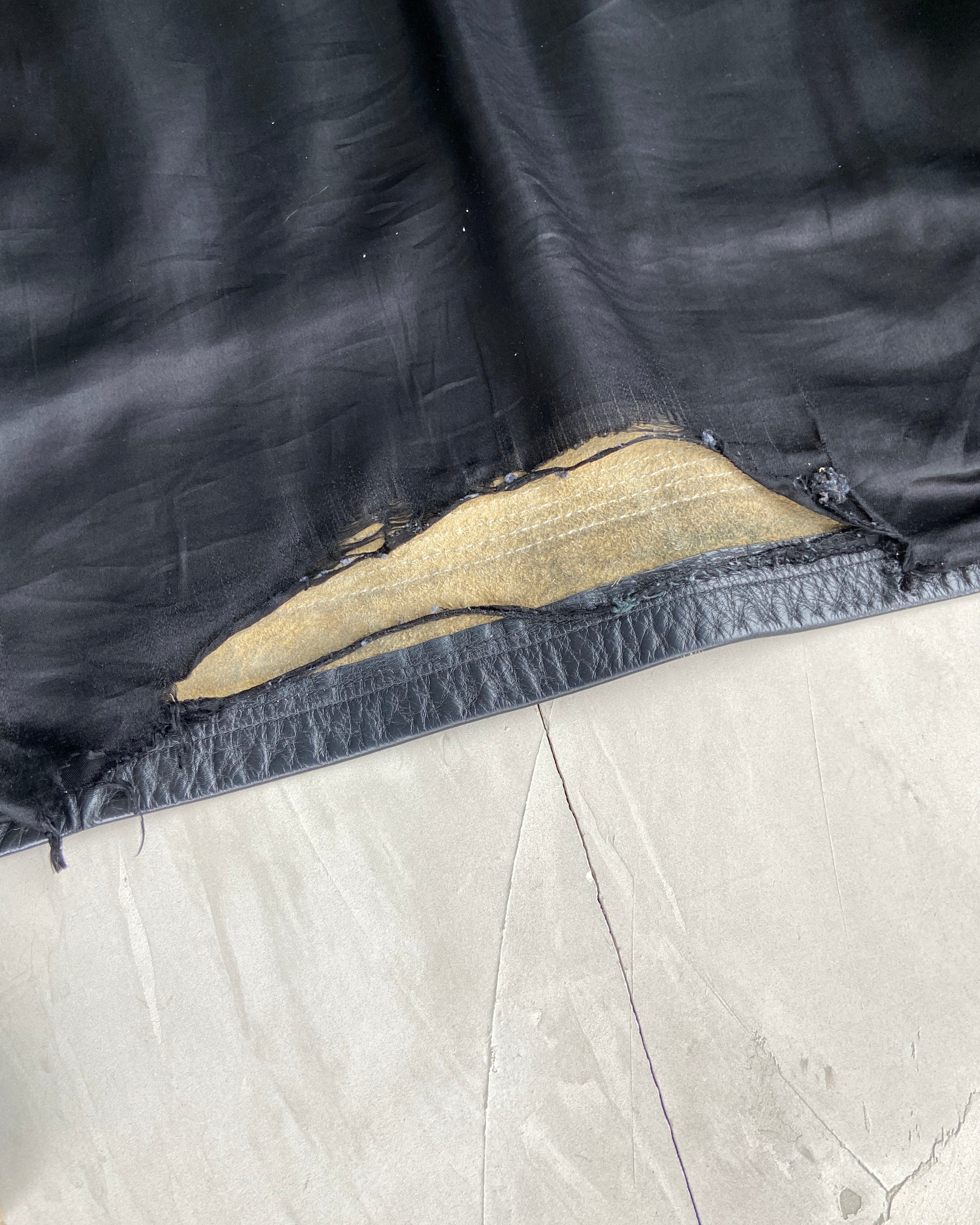 GAS 1990'S LEATHER RACER BIKER JACKET - L