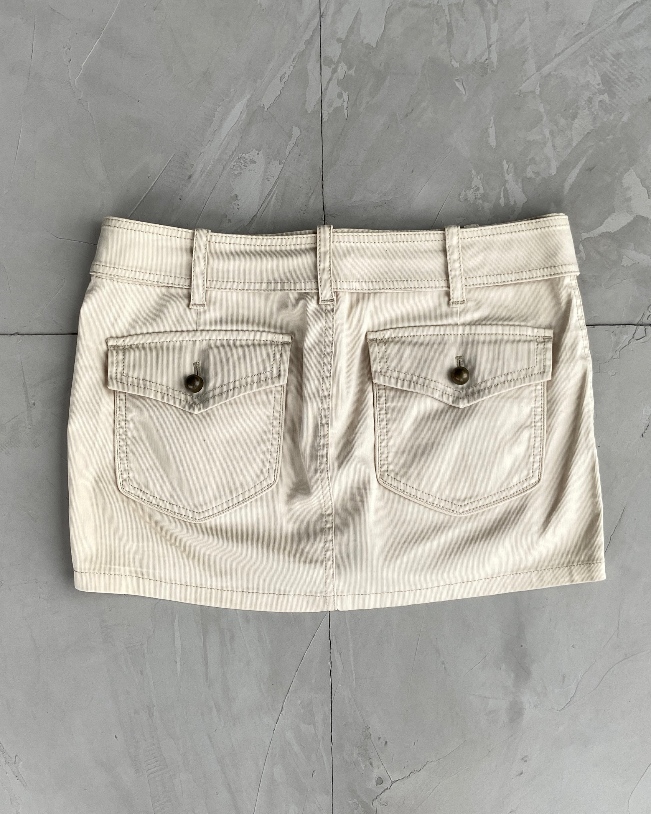 DIESEL 2000'S CORD WRAP CARGO MINI SKIRT - S/M