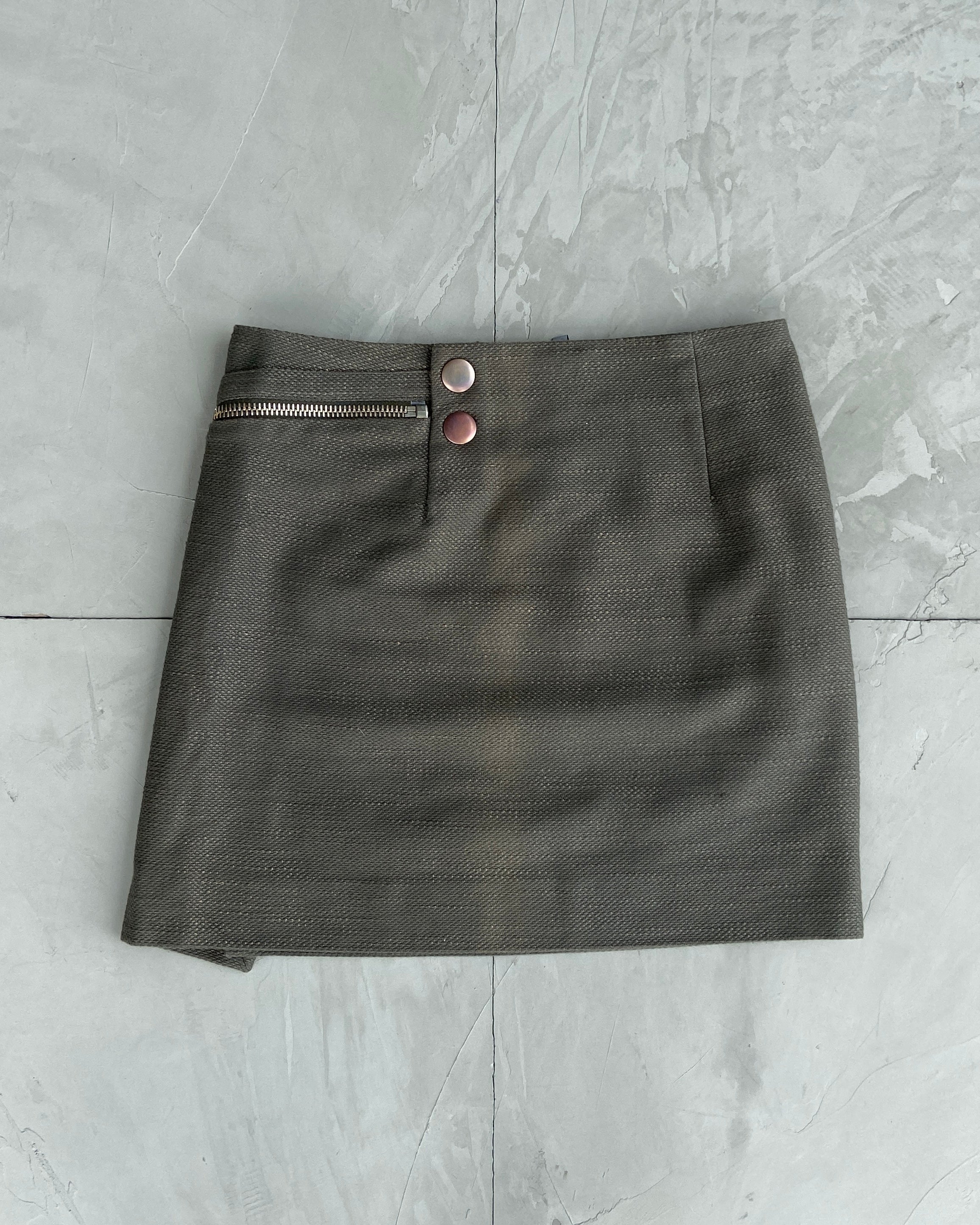 COP COPINE GREEN ZIPPER SKIRT - S/M
