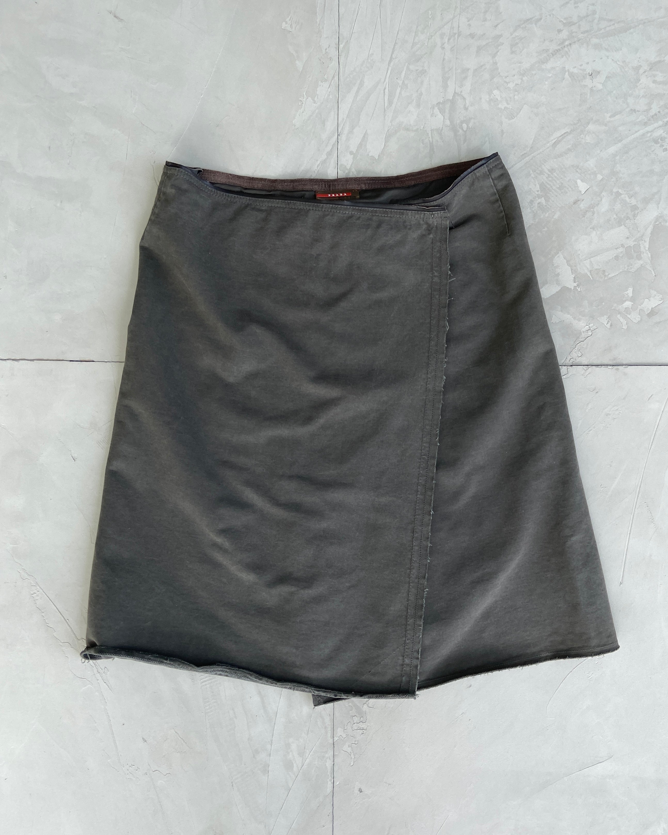 PRADA 00'S WRAP MIDI SKIRT - M/L