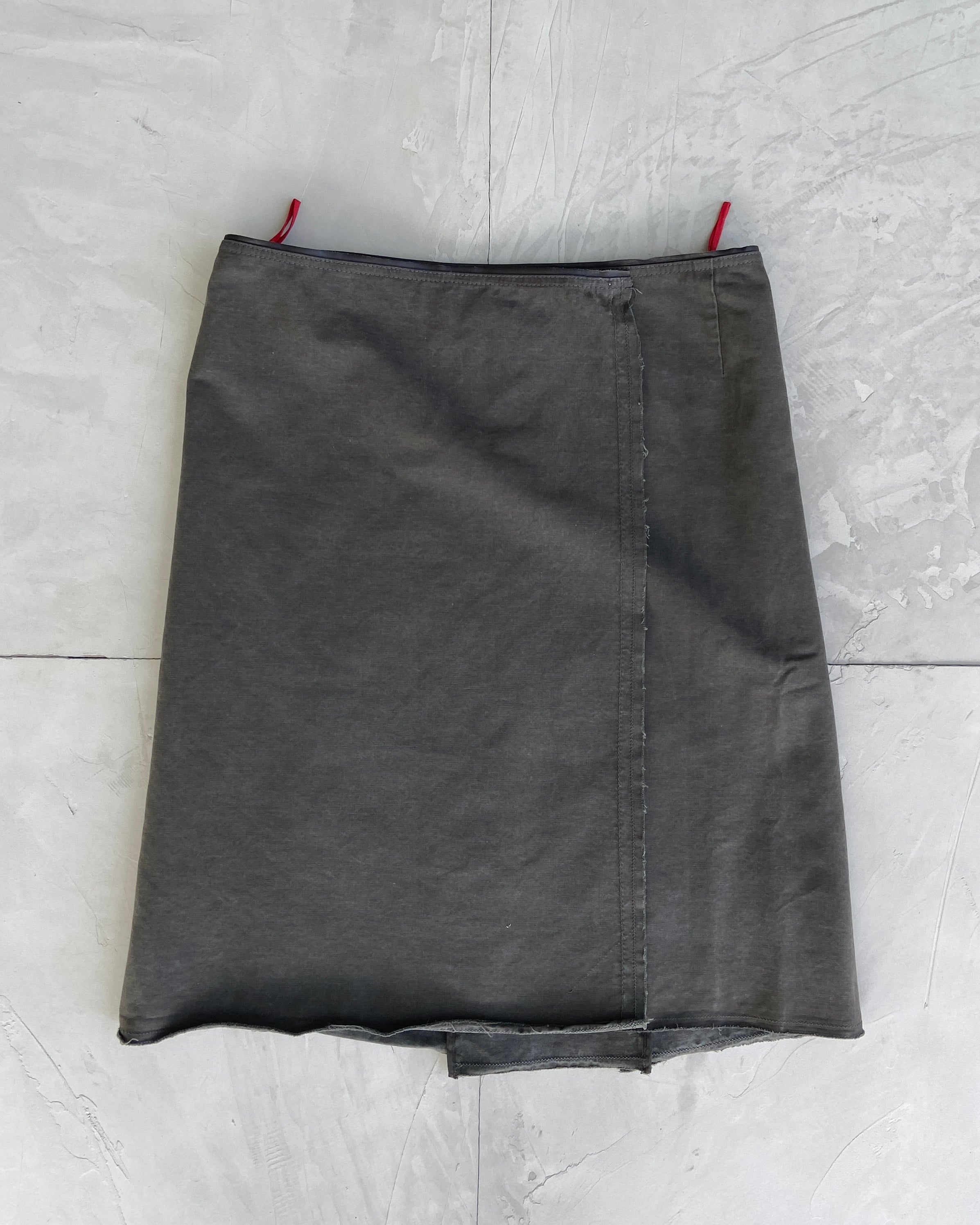 PRADA 00'S WRAP MIDI SKIRT - M/L