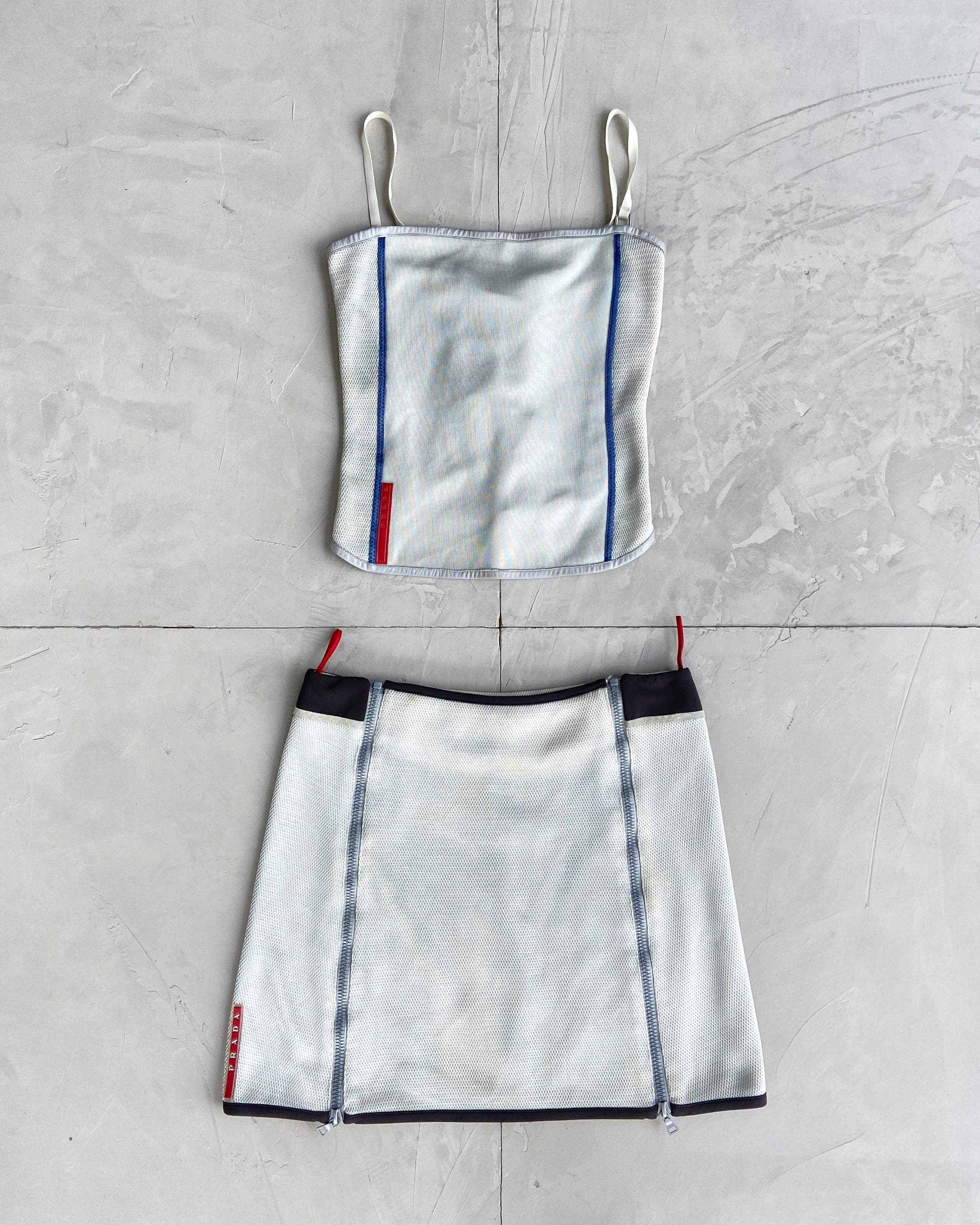 PRADA SPORT SS2000 LACE UP BACK BANDEAU TOP - M