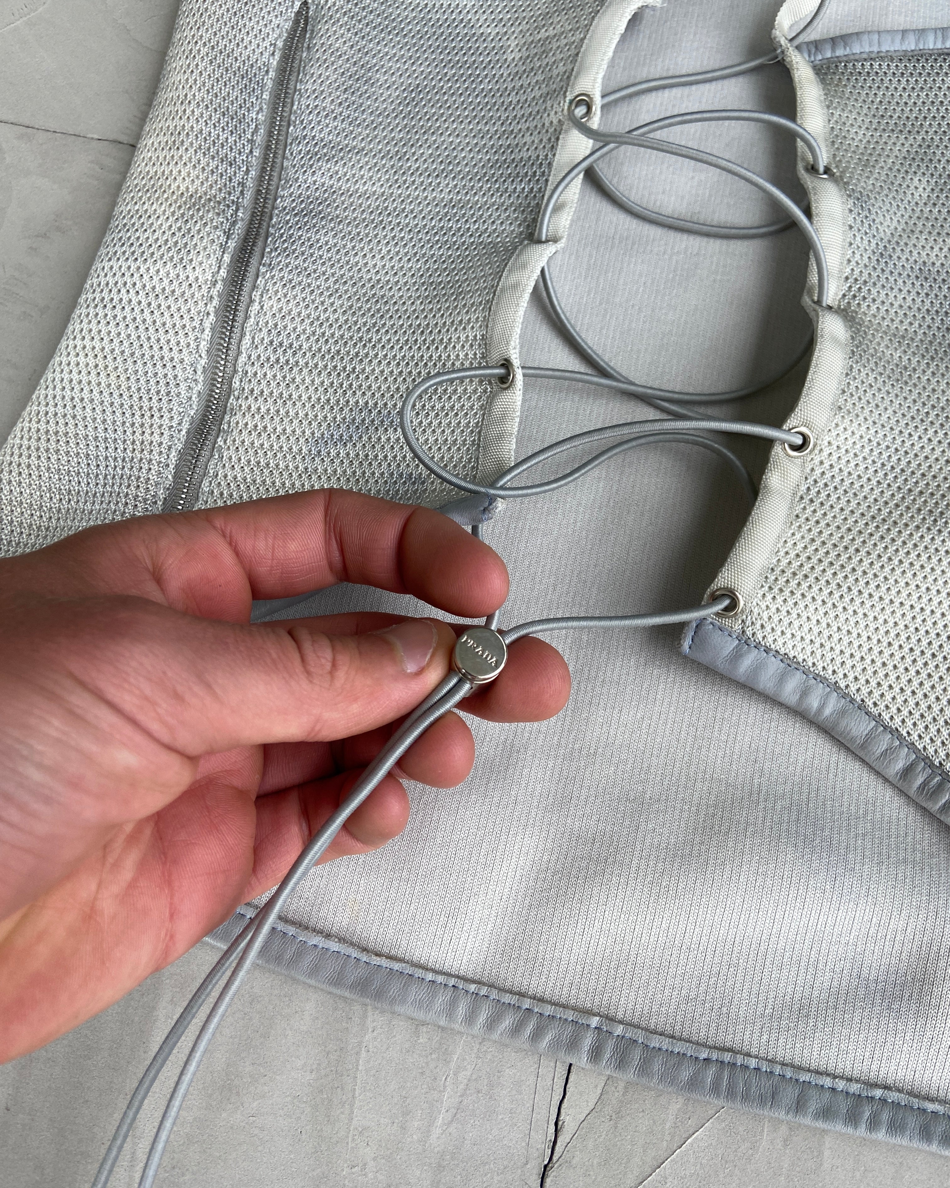 PRADA SPORT SS2000 LACE UP BACK BANDEAU TOP - M