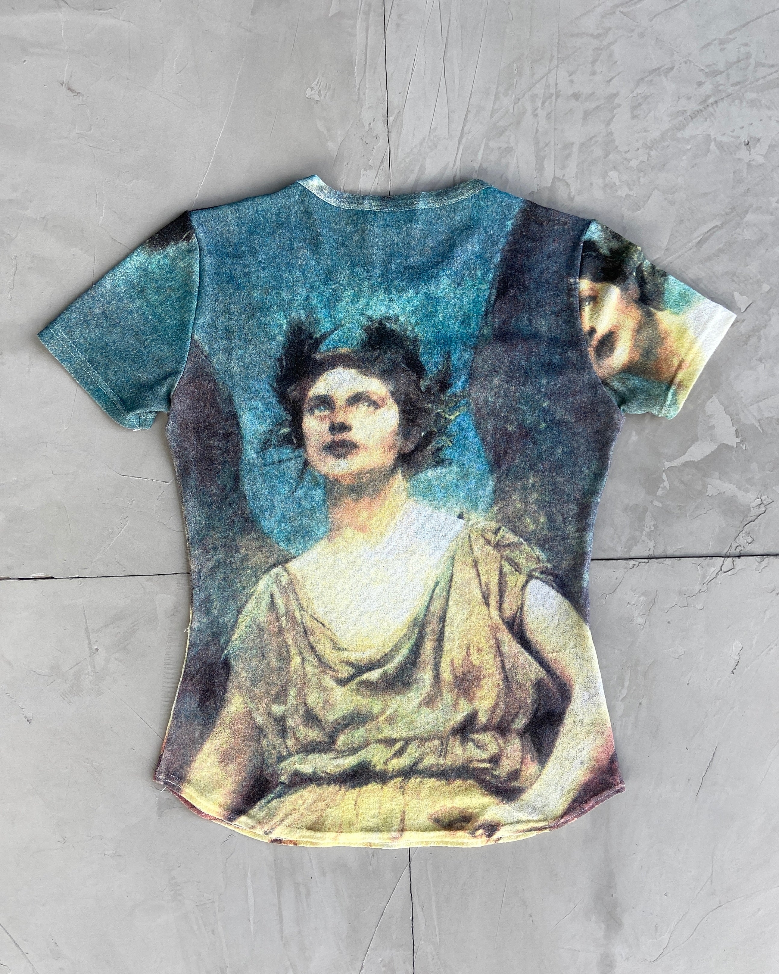 2000'S GRAPHIC MESH TOP - M