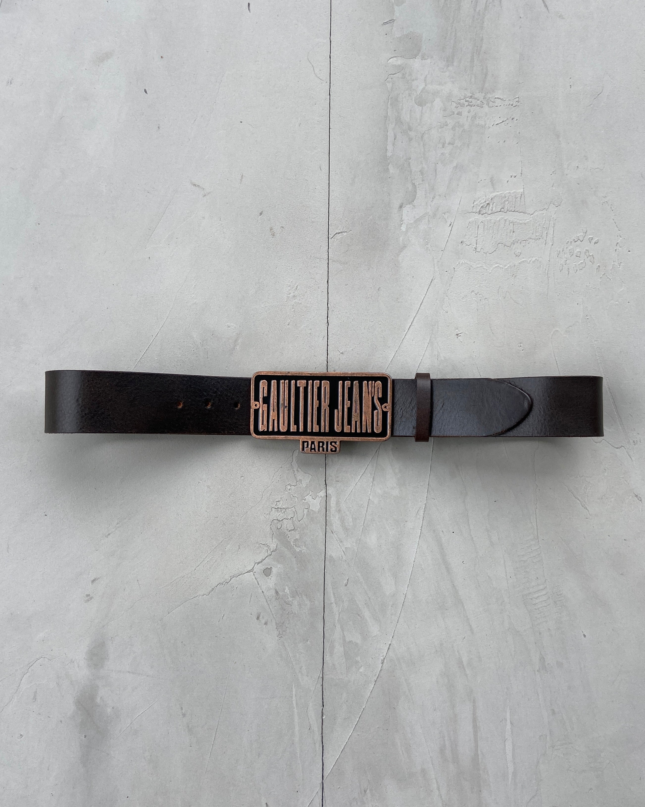 GAULTIER JEAN'S 90'S BROWN LEATHER BELT