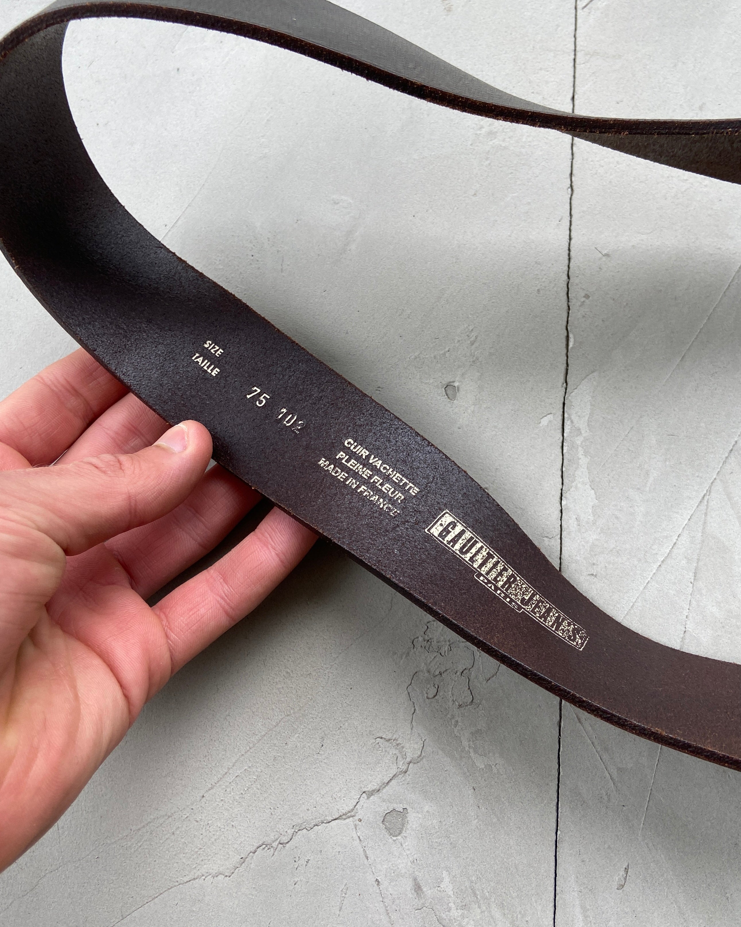 GAULTIER JEAN'S 90'S BROWN LEATHER BELT