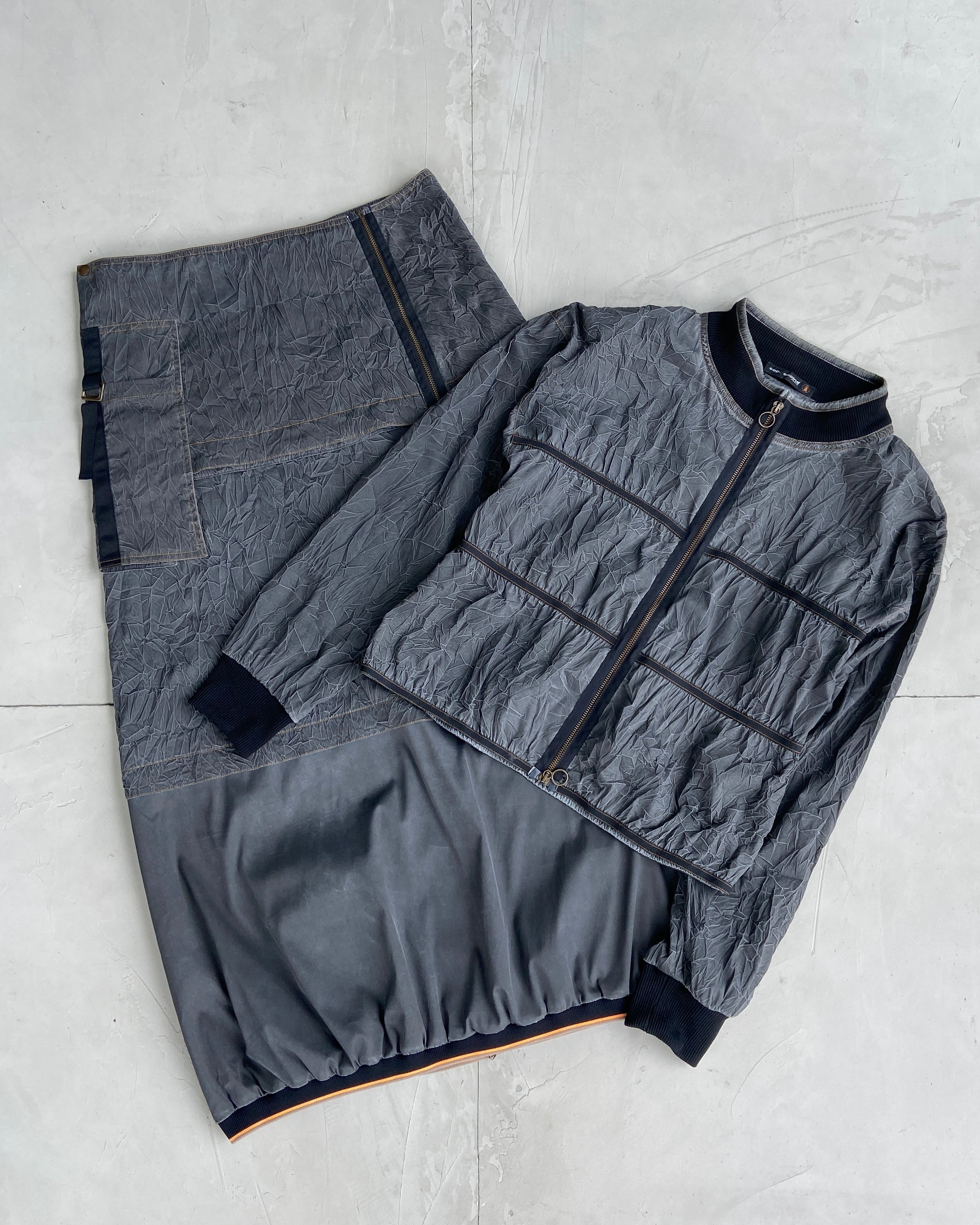 COP COPINE 2000'S TEXTURED CARGO MAXI SKIRT- M