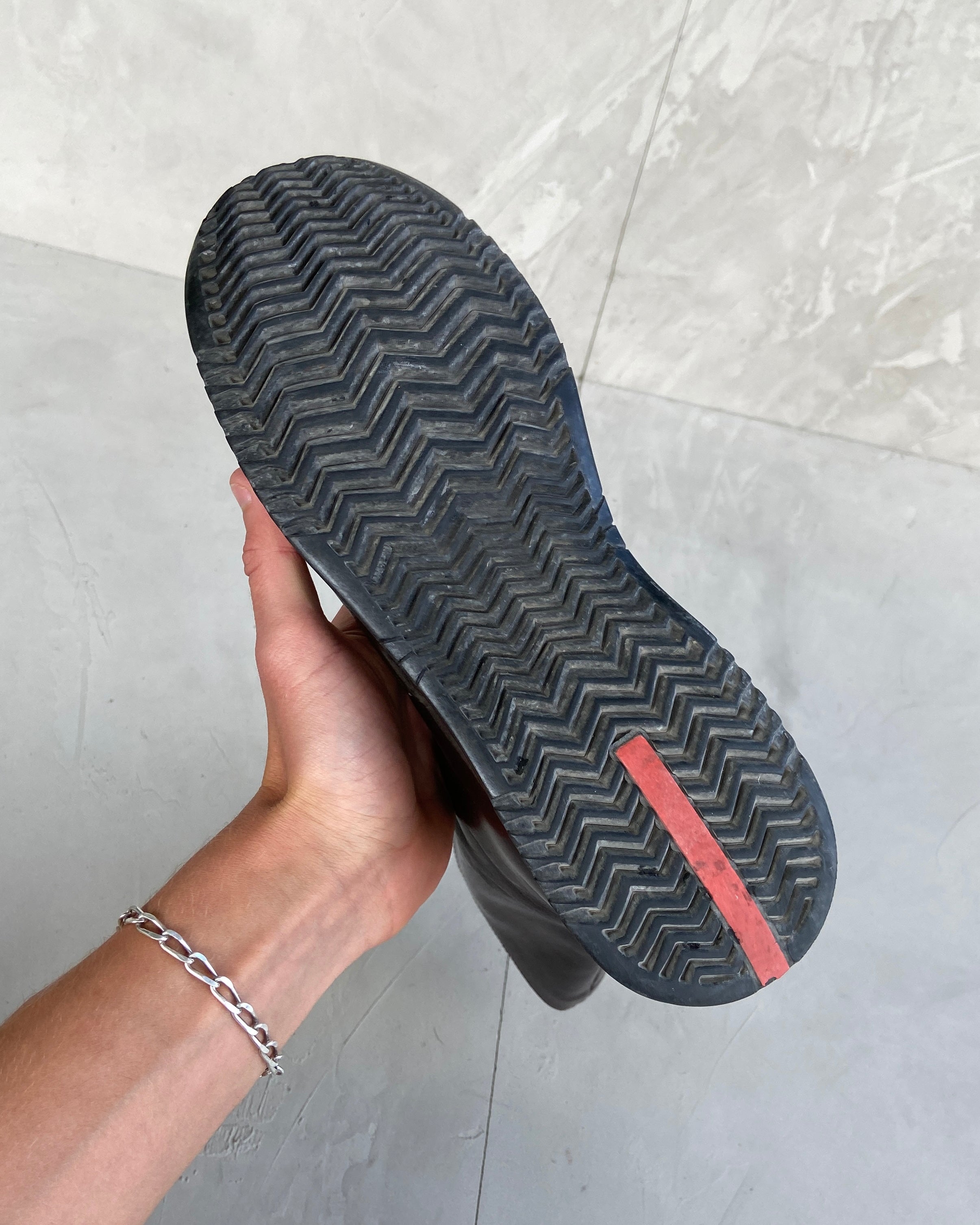 PRADA BROWN LEATHER CHUNKY SOLE BOOTS - EU 40 / UK 7