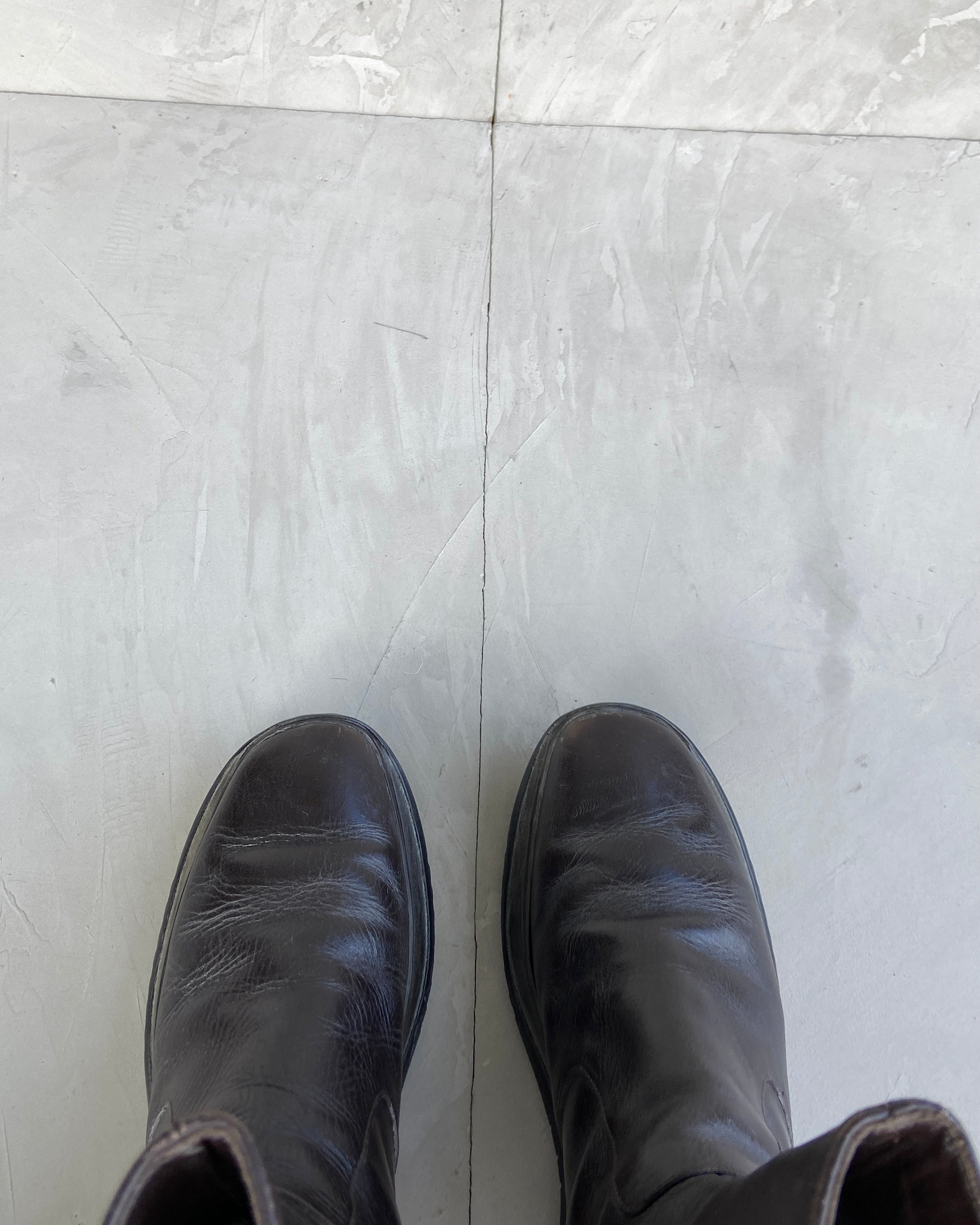 PRADA BROWN LEATHER CHUNKY SOLE BOOTS - EU 40 / UK 7