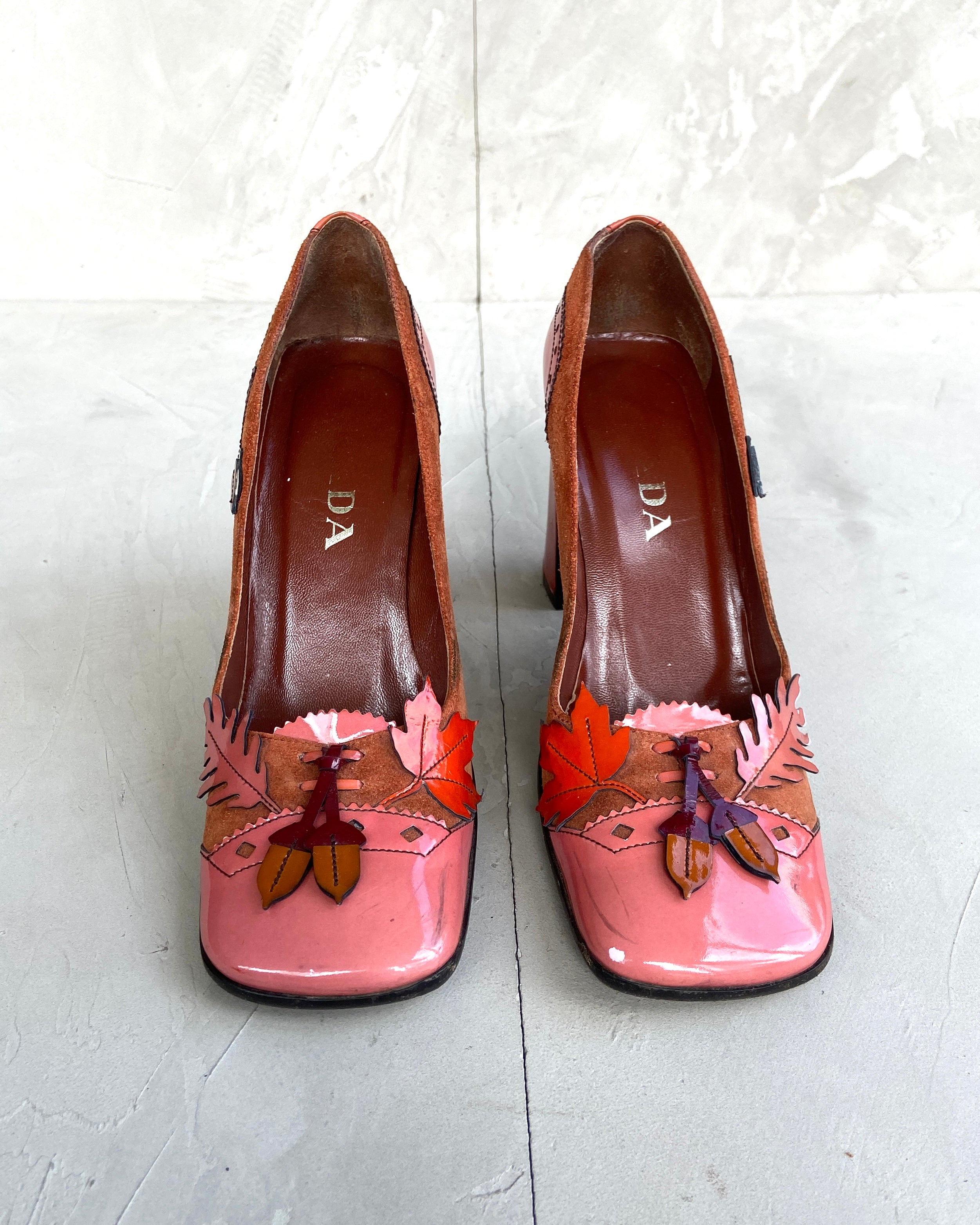 PRADA AW99 PATENT LEATHER BLOCK HEELS - EU 37