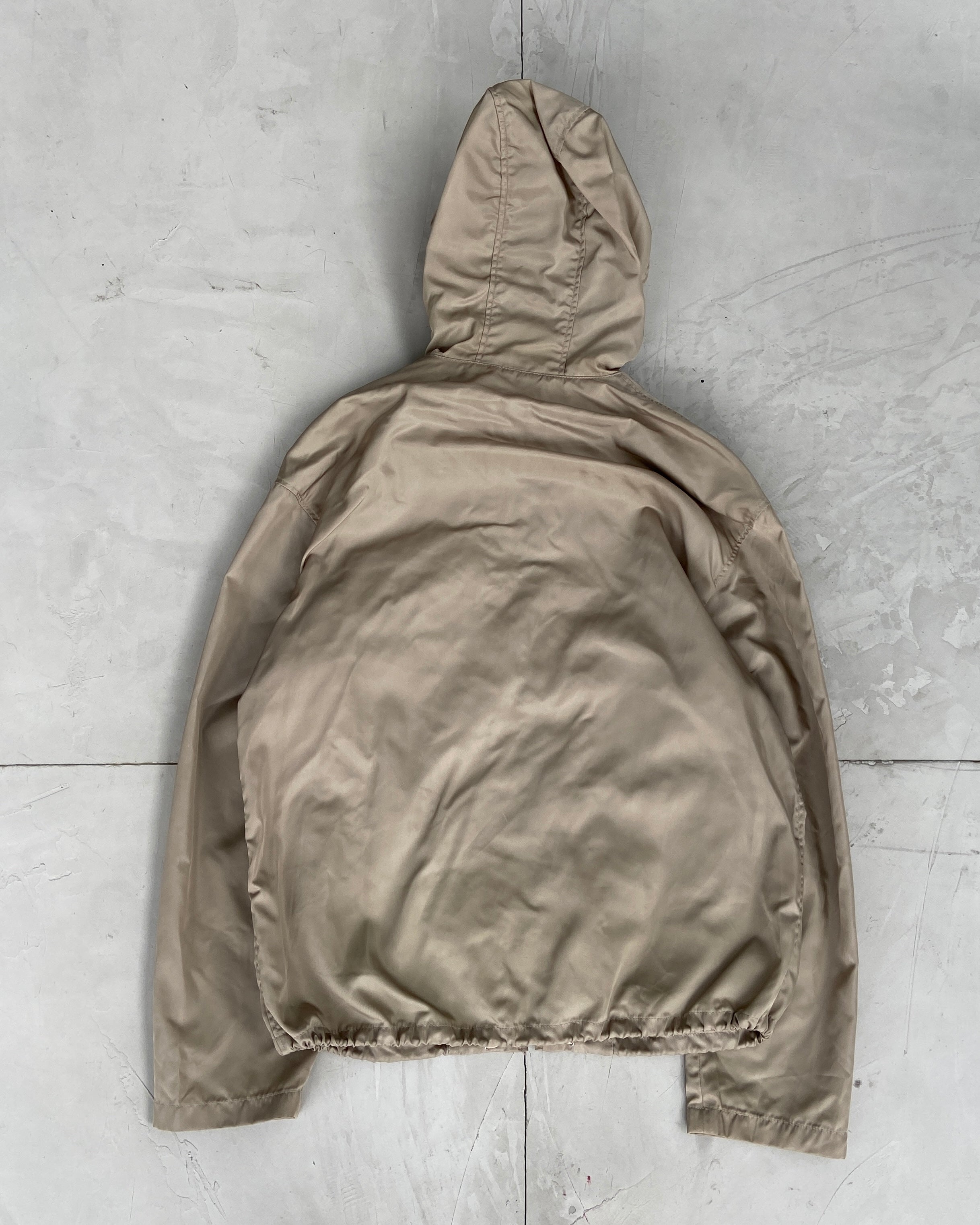 PRADA NYLON HOODED CARGO JACKET - M