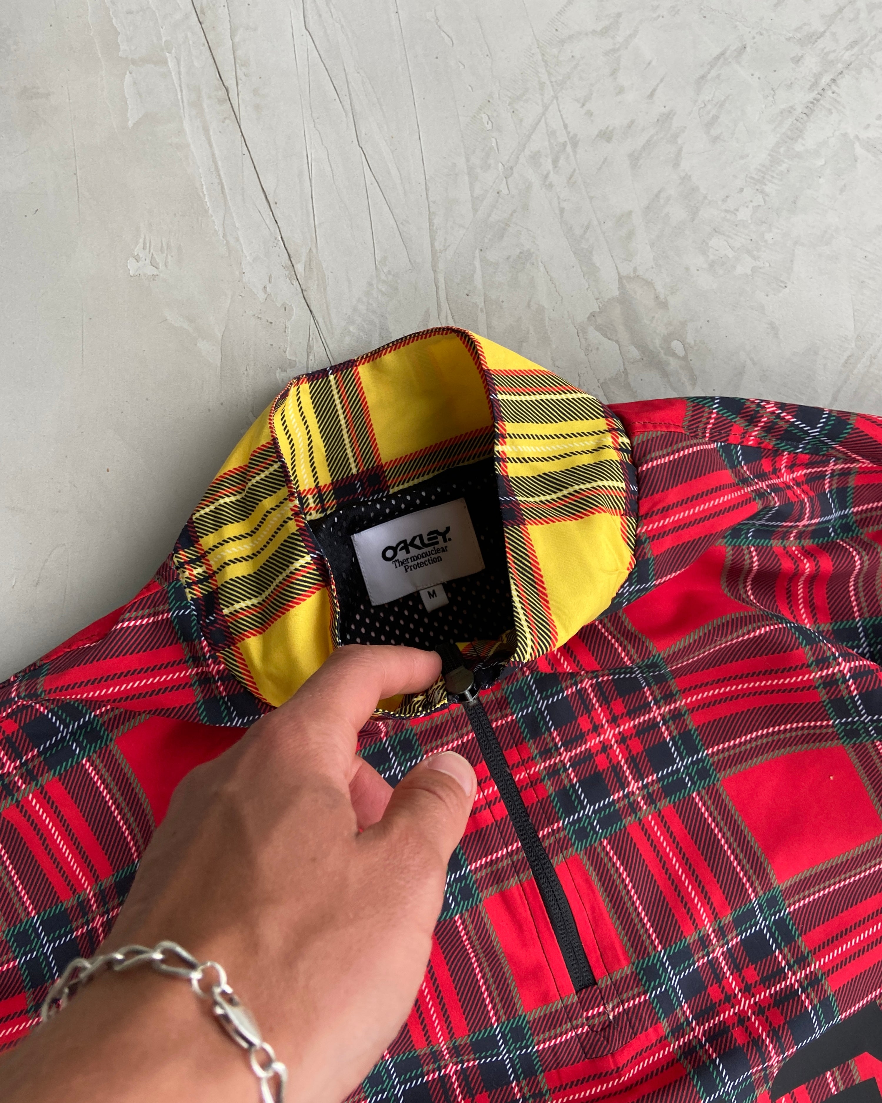 OAKLEY PLAID CHECK JACKET - M/L