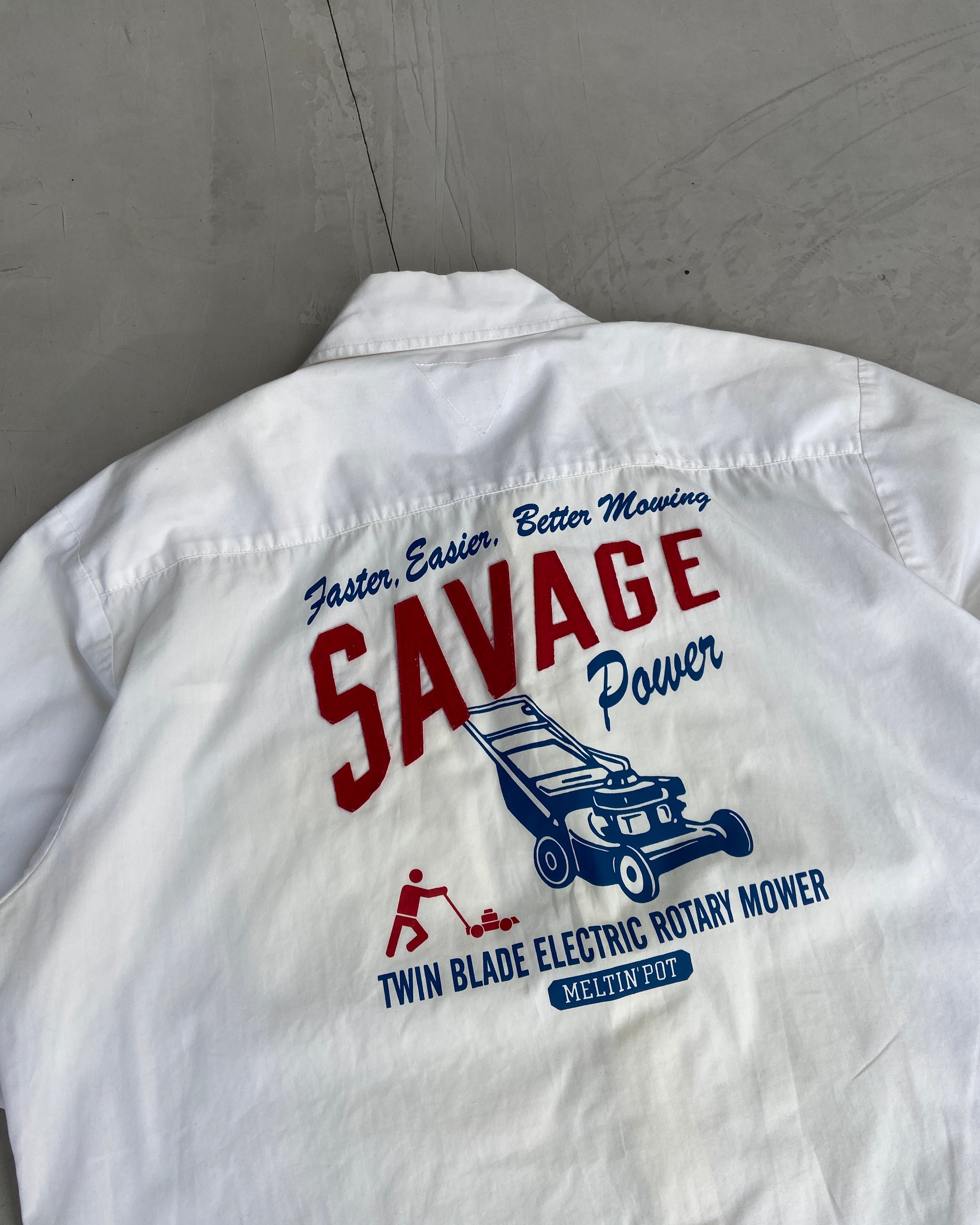 MELTIN POT 90'S GRAPHIC WHITE SHORT-SLEEVE SHIRT - XL