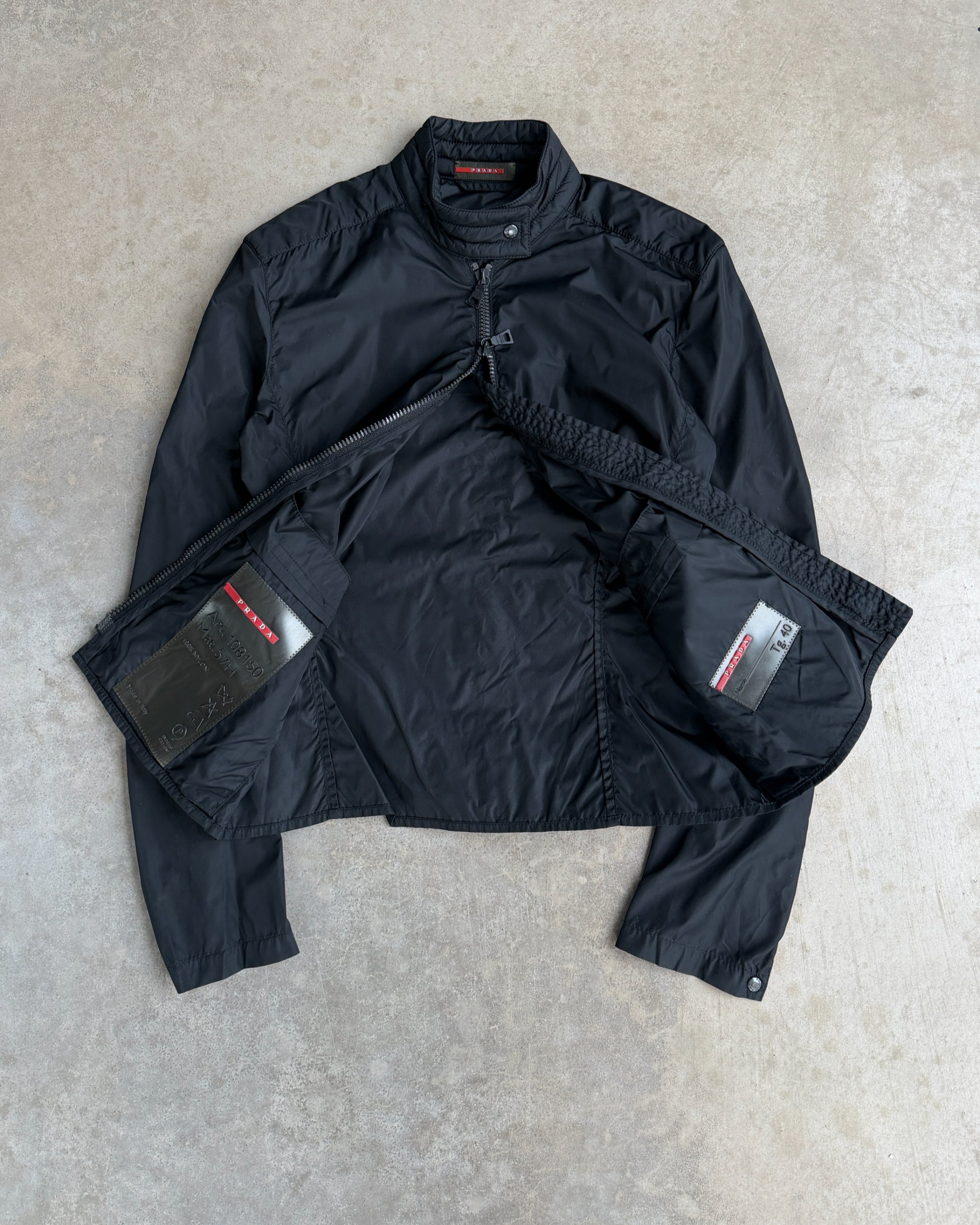 Prada SS99 Nylon Jacket with Elbow Patches – M