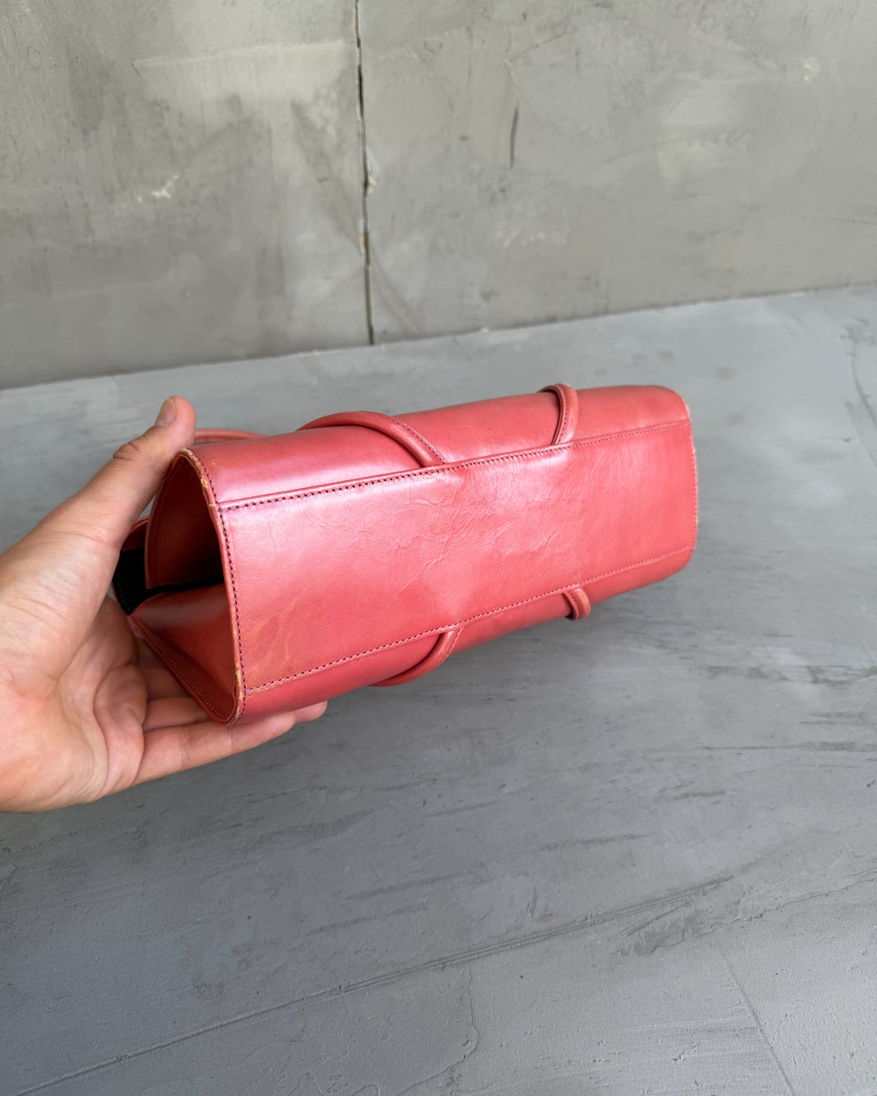 Dries Van Noten Structured Small Shoulder Bag-on a concrete background