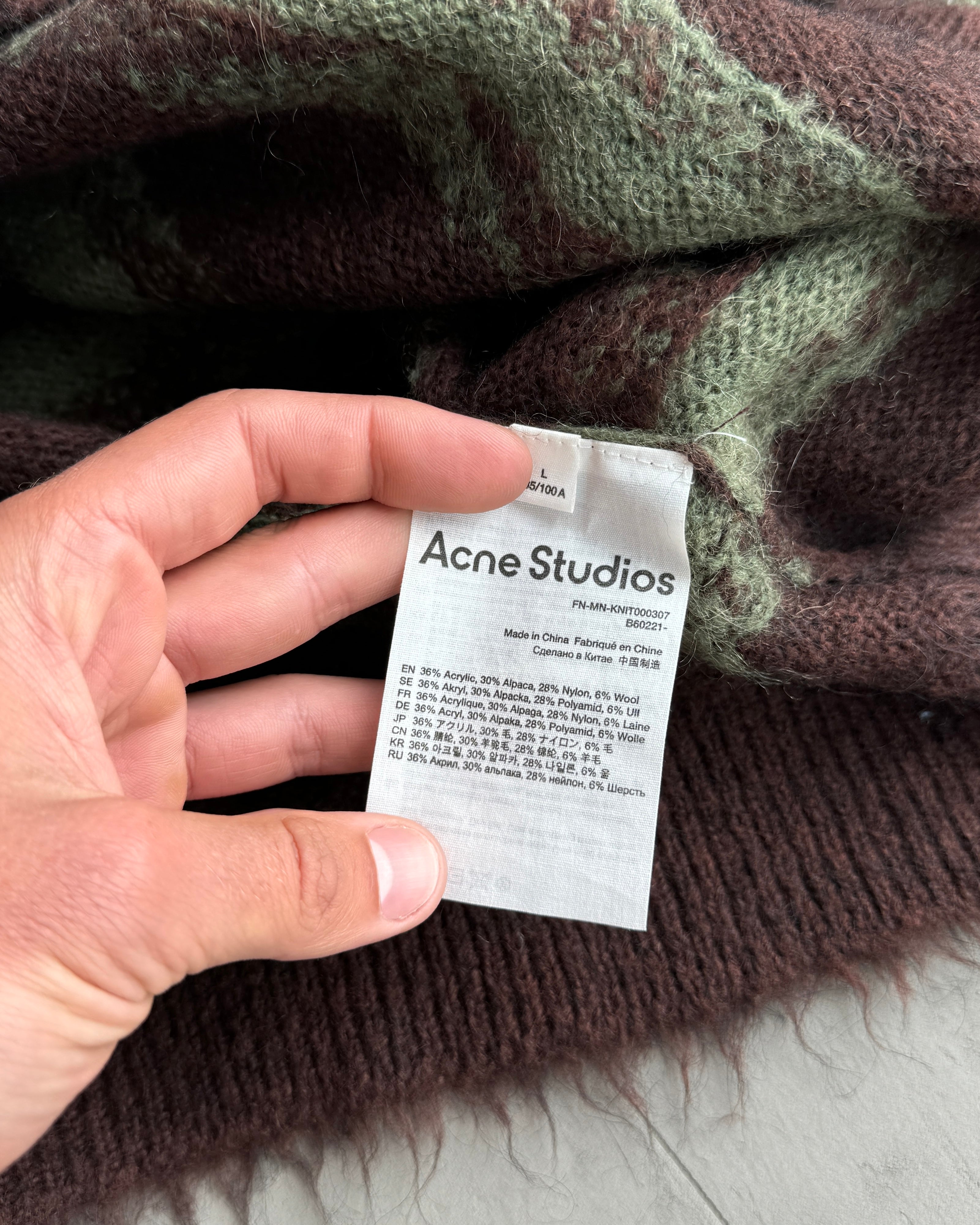 ACNE STUDIOS MOHAIR KNIT - L