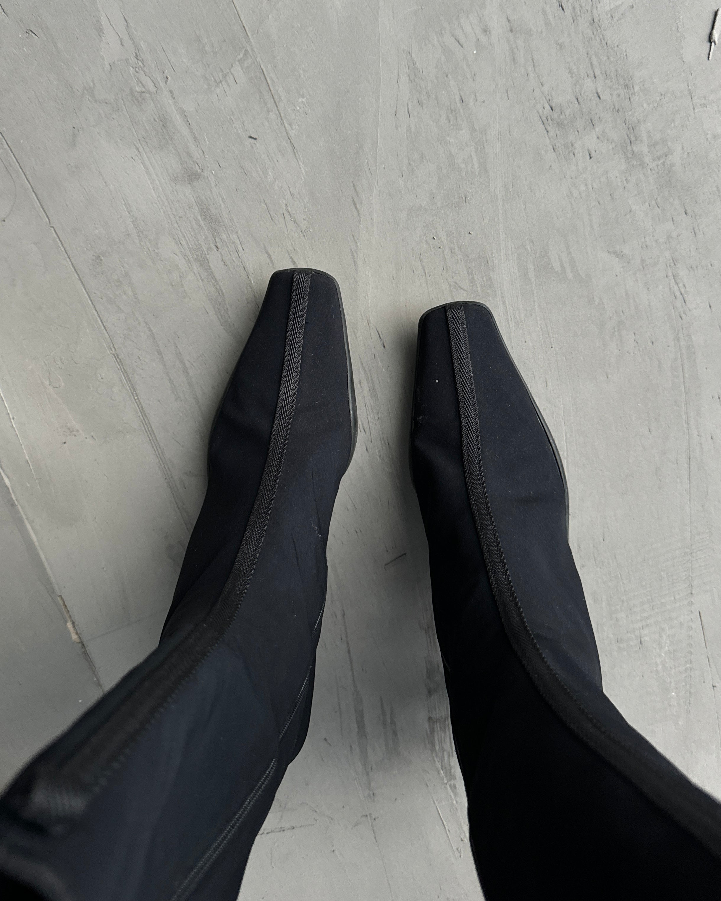 PRADA FW99 NYLON HEELED BOOTS - EU 39