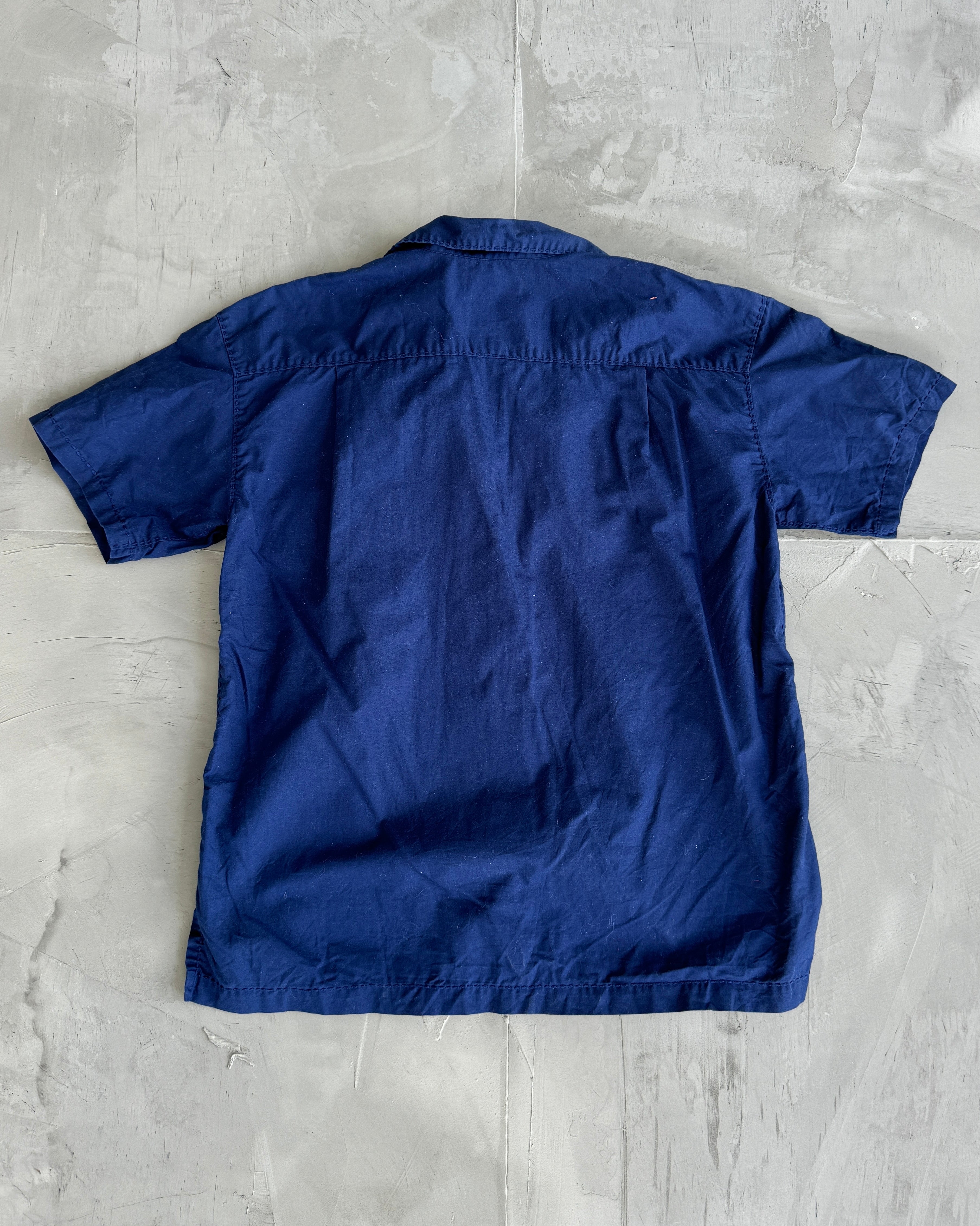 ISSEY MIYAKE FLOWER EMBROIDERED SHORT SLEEVE SHIRT - S/M