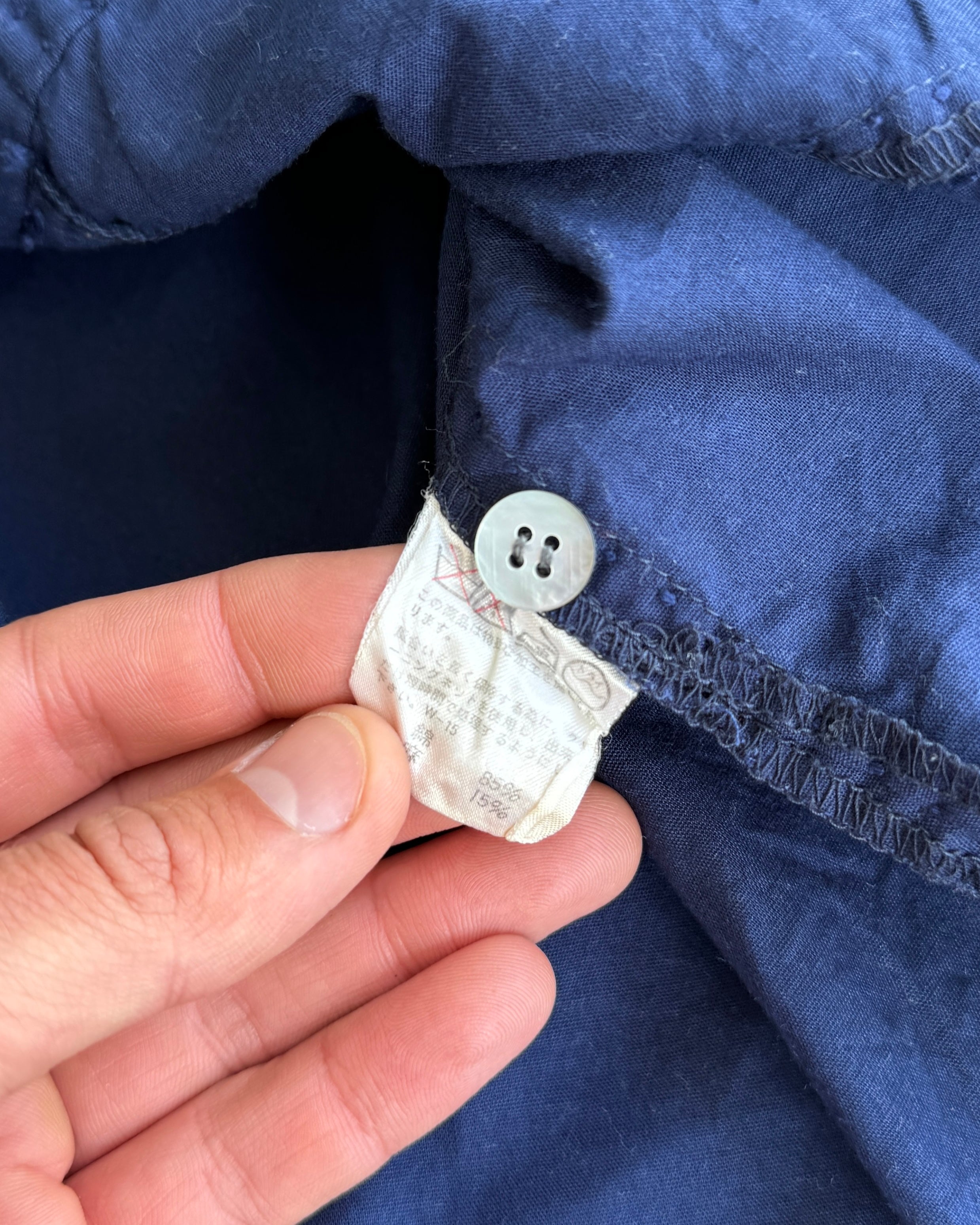 ISSEY MIYAKE FLOWER EMBROIDERED SHORT SLEEVE SHIRT - S/M