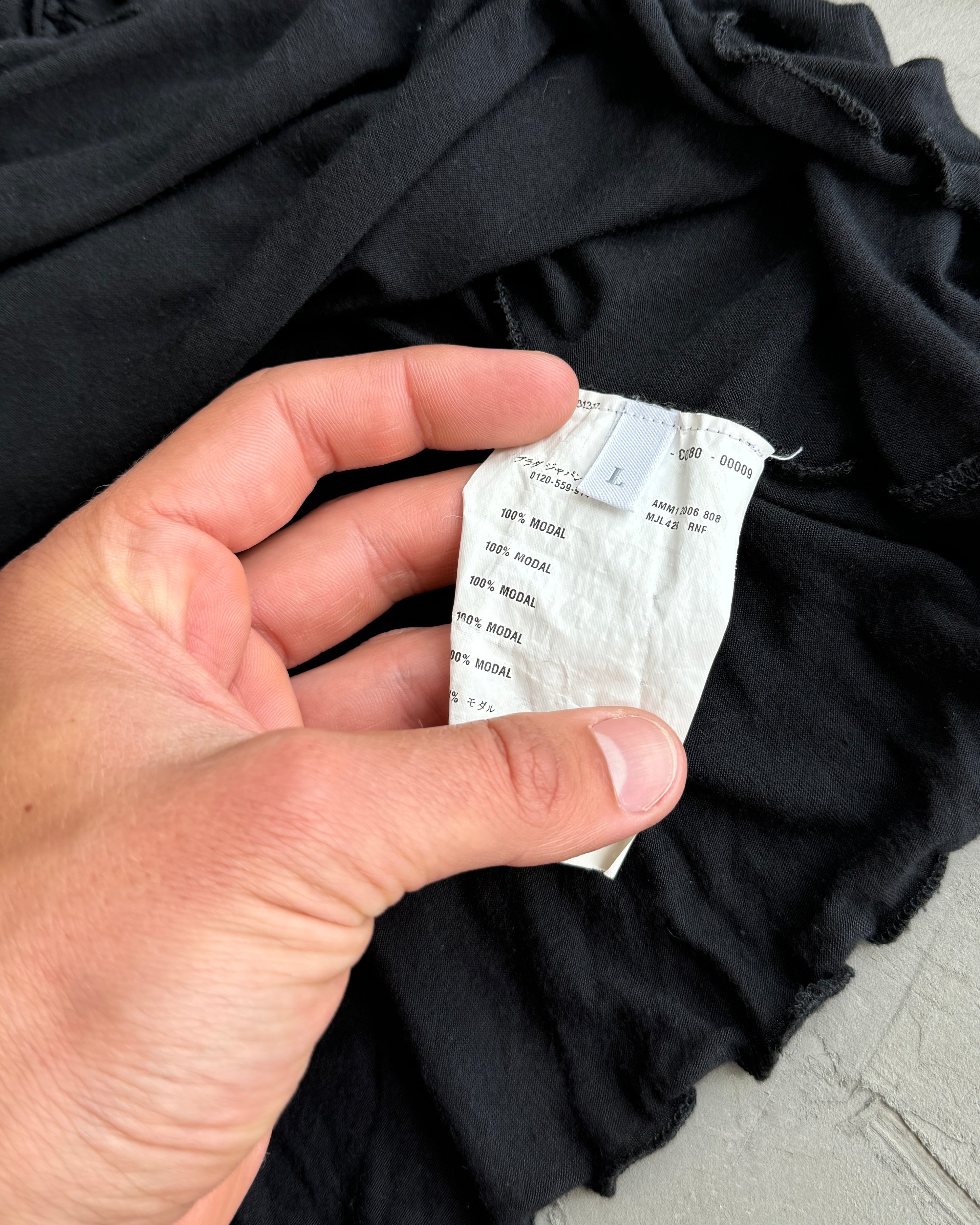 MIU MIU SS06 BLACK SCOOP BACK TOP