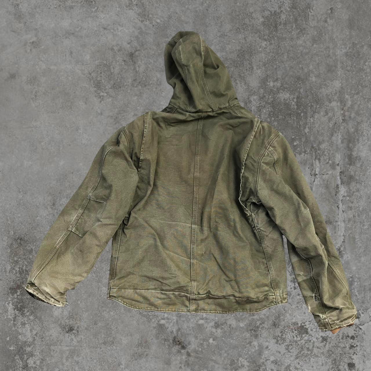 Carhartt Jacket - Hooded Green Carhartt Zip-Up Coat
