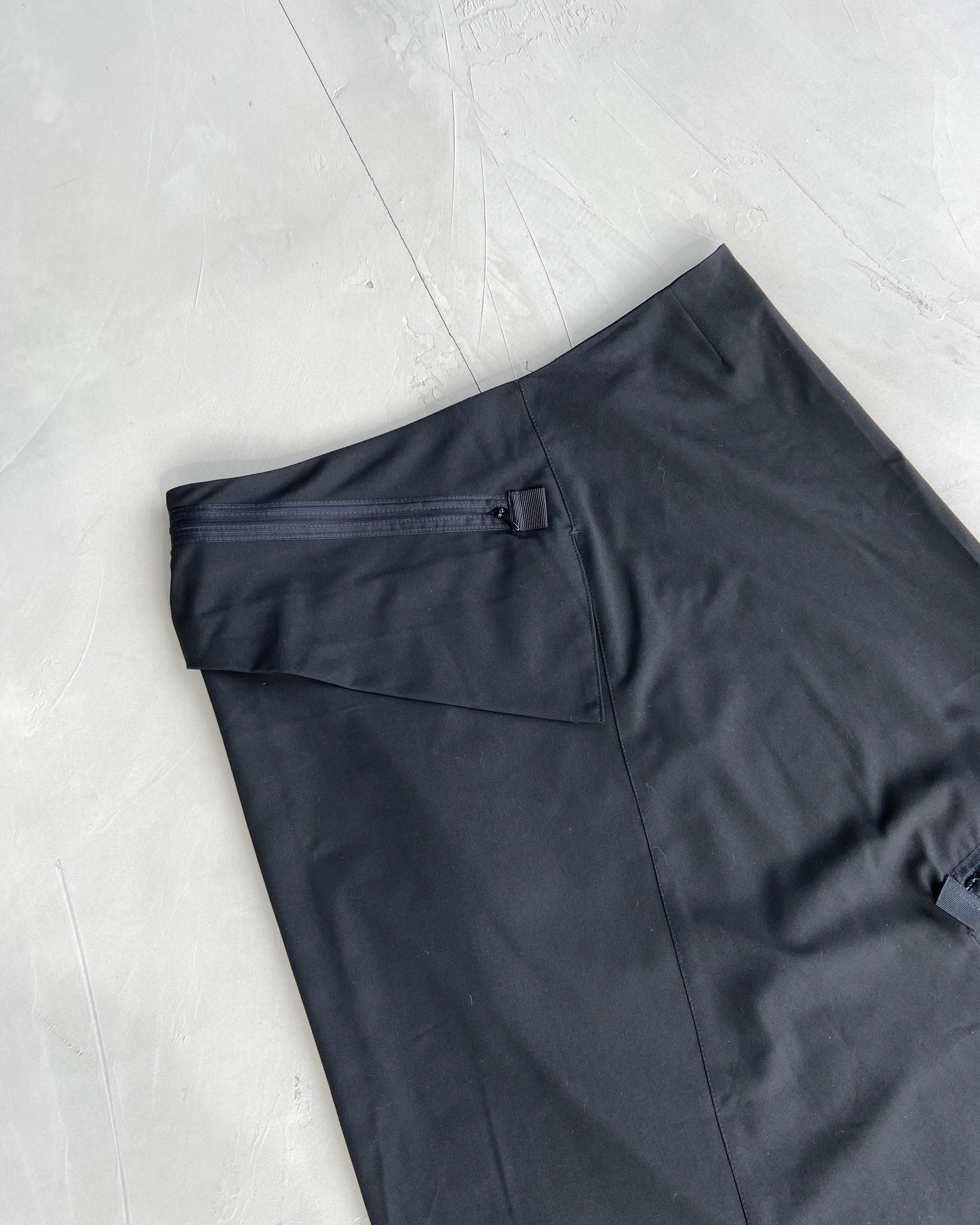 COP COPINE ASYMMETRIC BLACK MAXI SKIRT - M