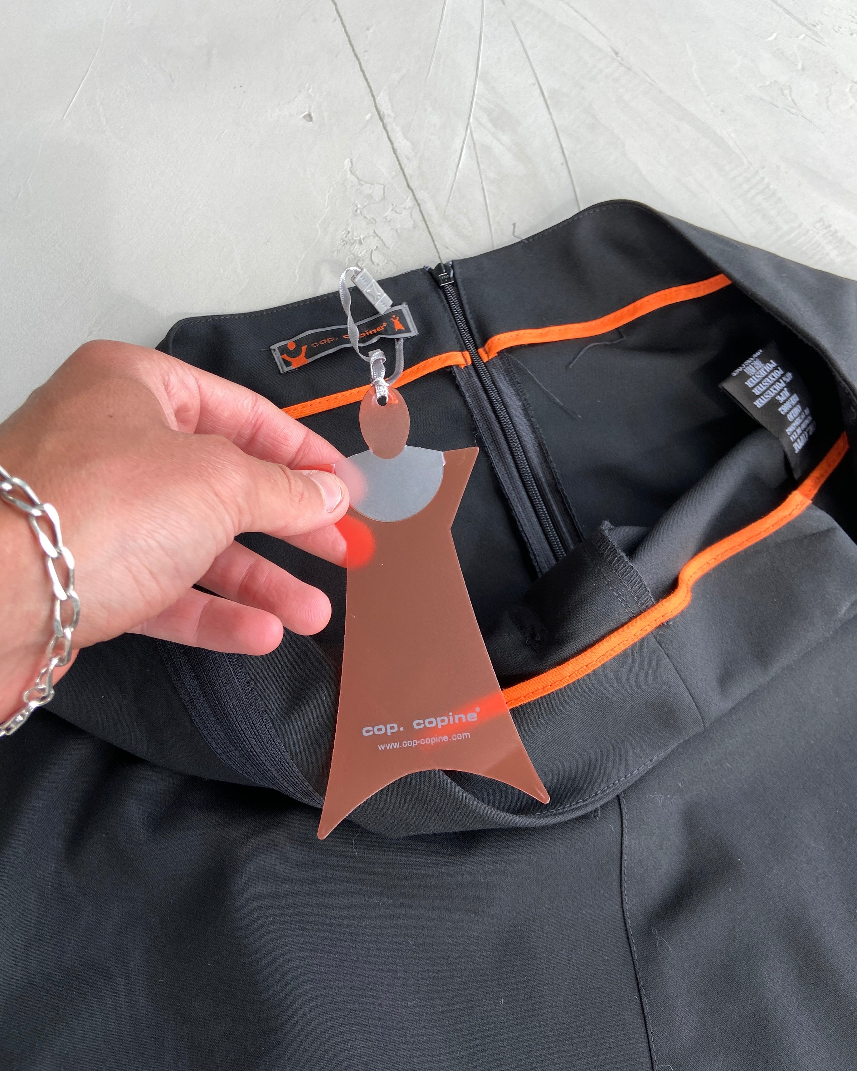 COP COPINE ASYMMETRIC BLACK MAXI SKIRT - M