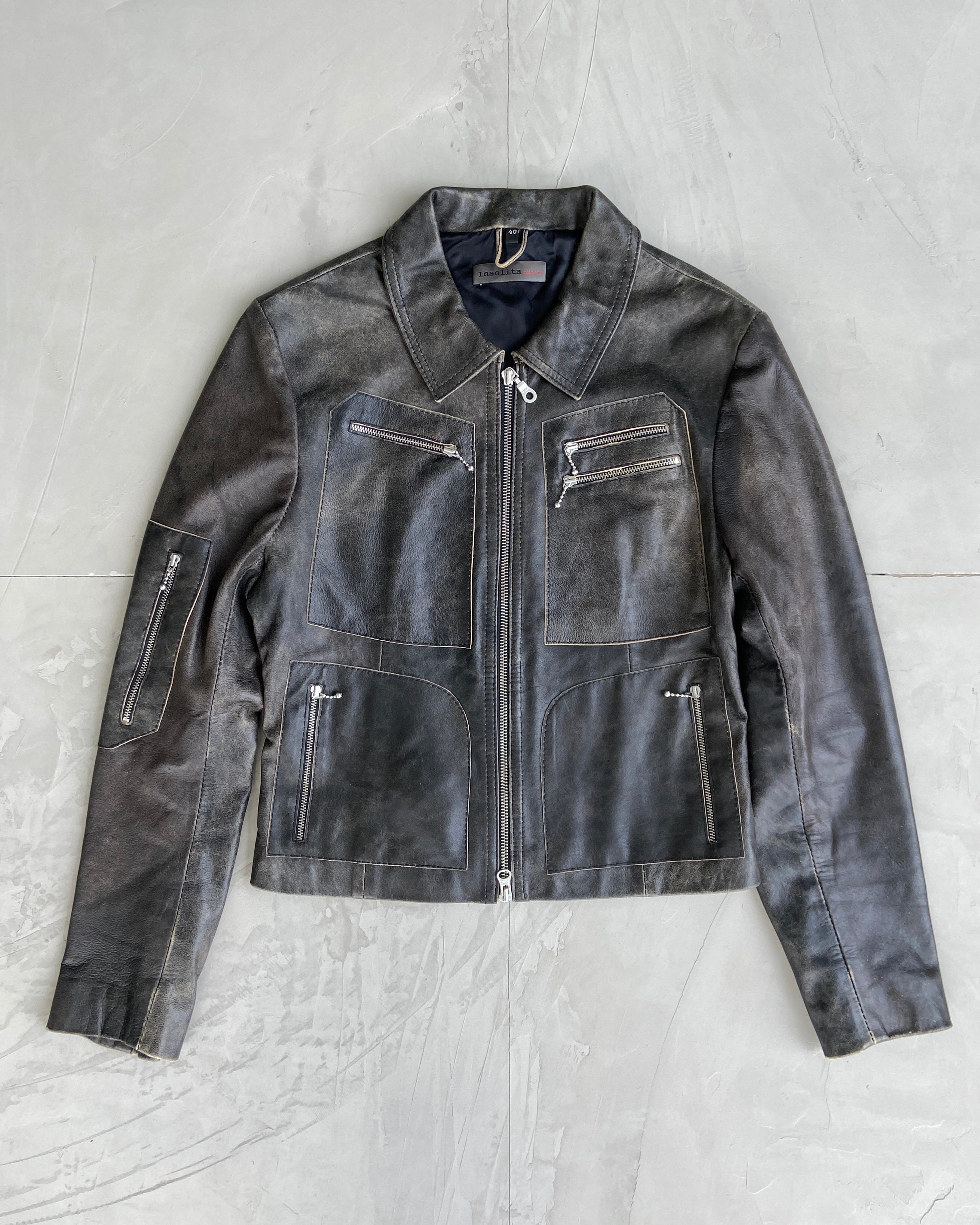 VINTAGE 2000'S LEATHER JACKET - S/M