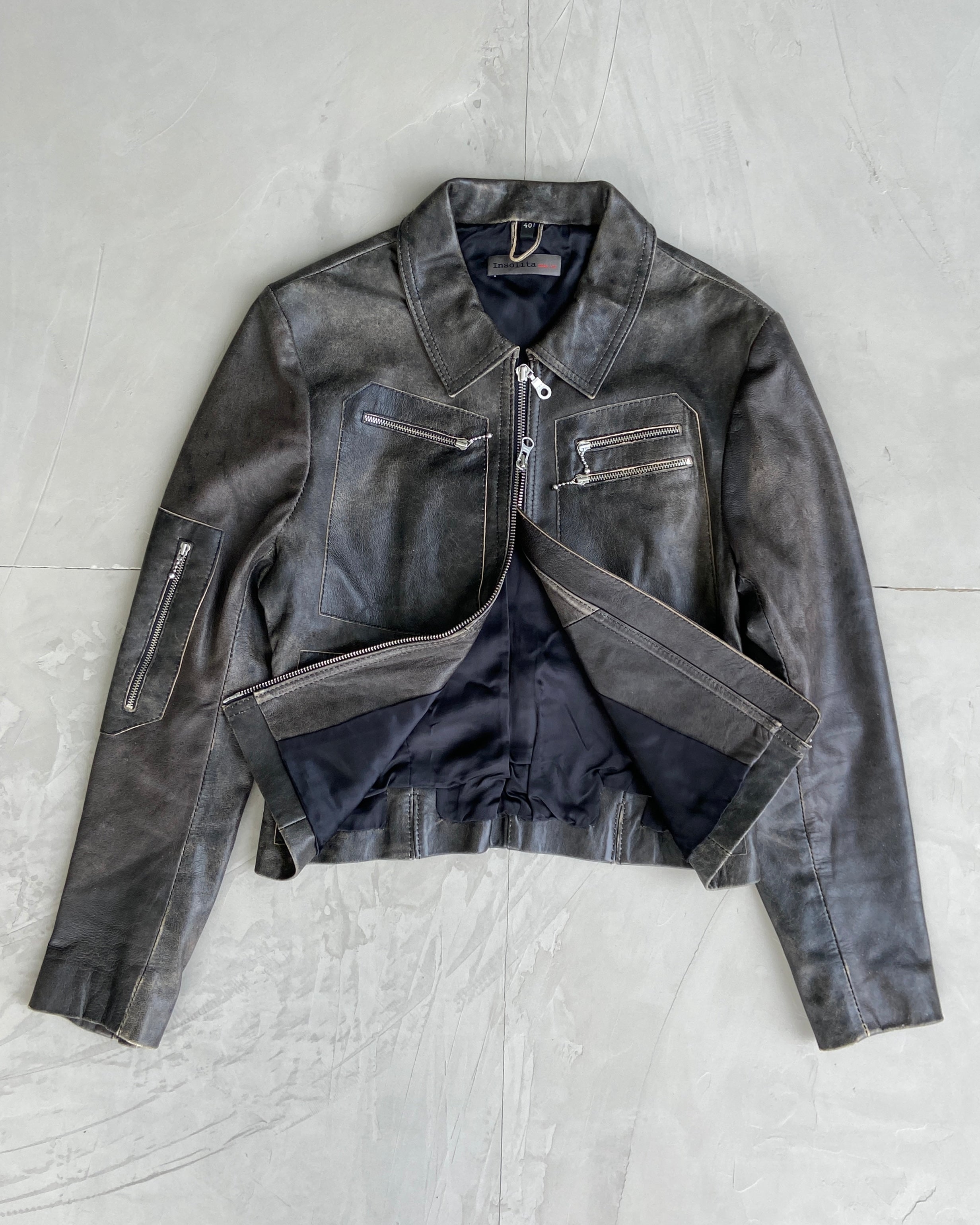 VINTAGE 2000'S LEATHER JACKET - S/M