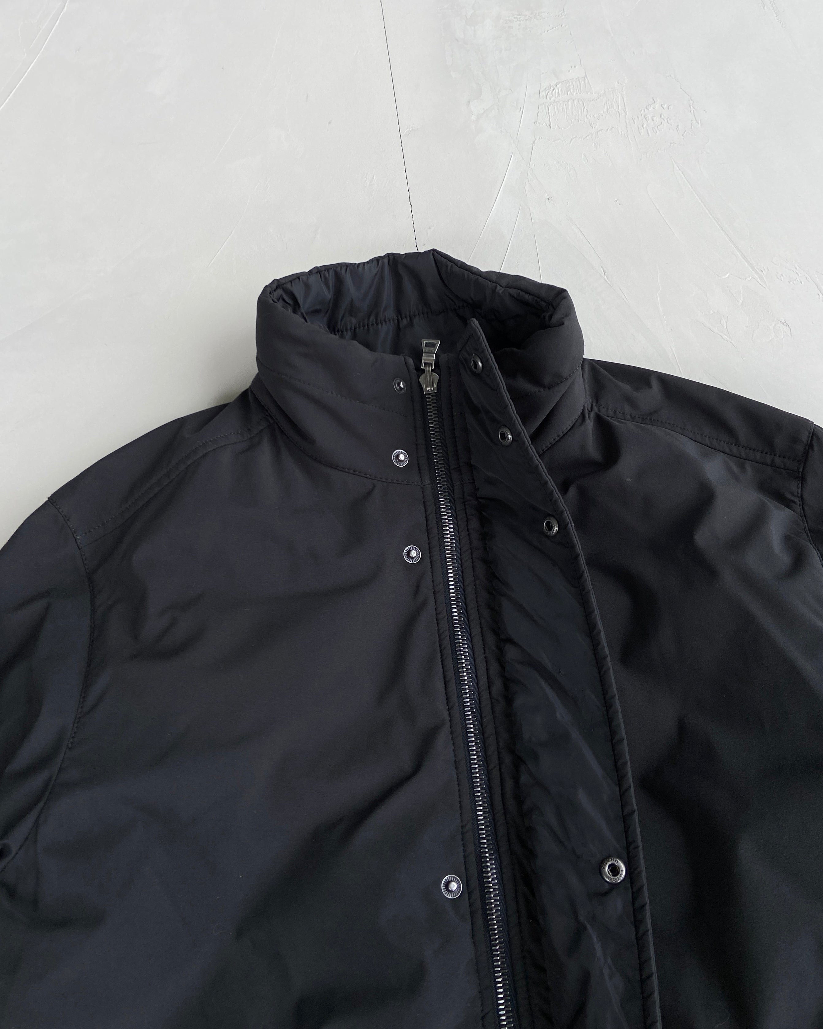 PRADA SPORT 2000'S BLACK TAB REVERSIBLE PUFFER JACKET - M