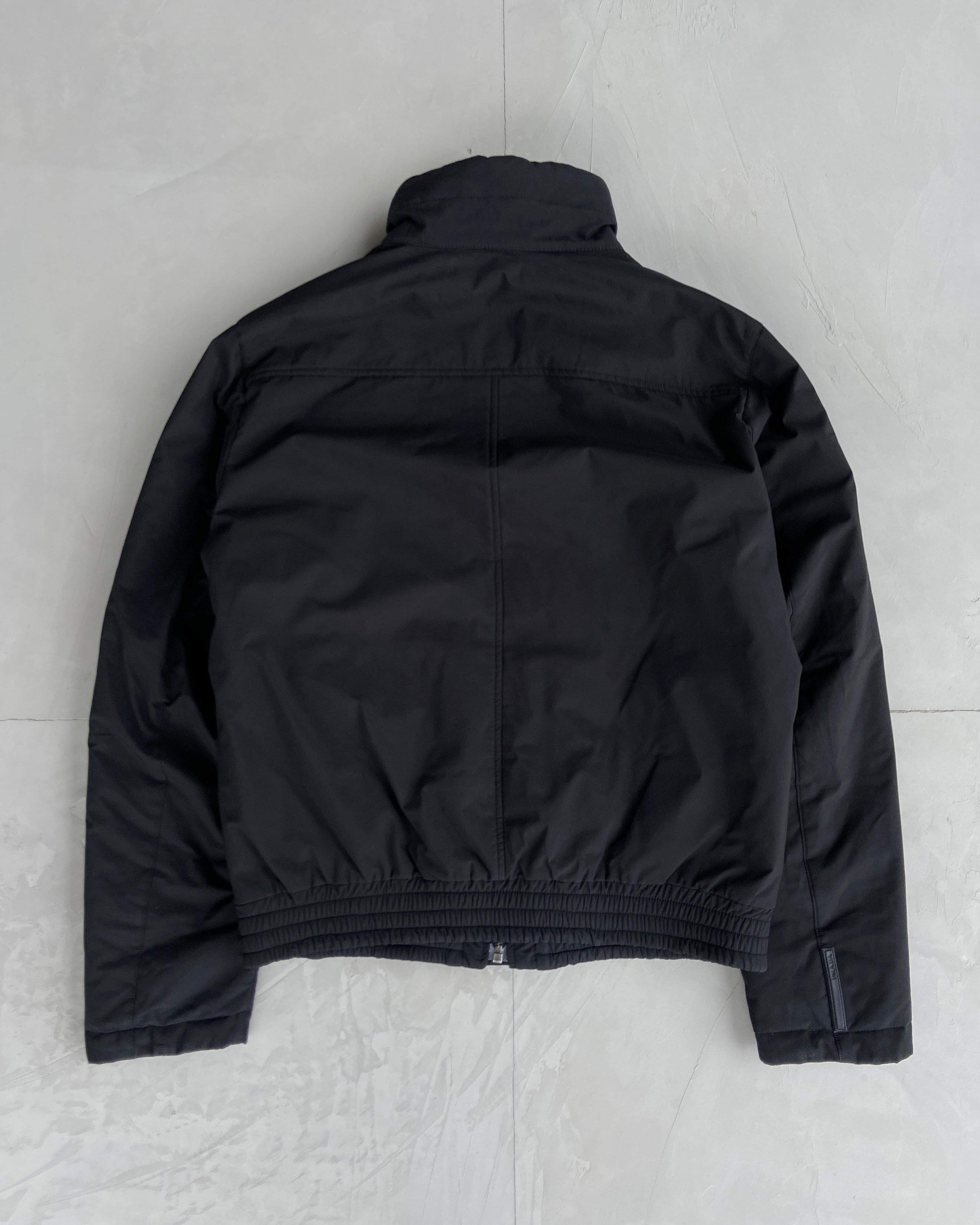 PRADA SPORT 2000'S BLACK TAB REVERSIBLE PUFFER JACKET - M