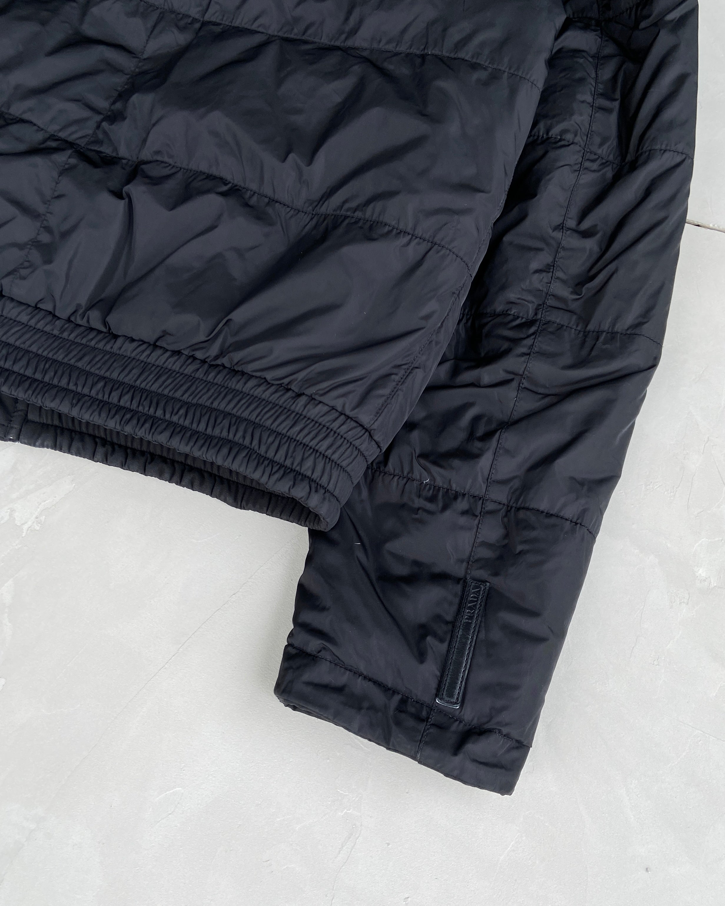 PRADA SPORT 2000'S BLACK TAB REVERSIBLE PUFFER JACKET - M