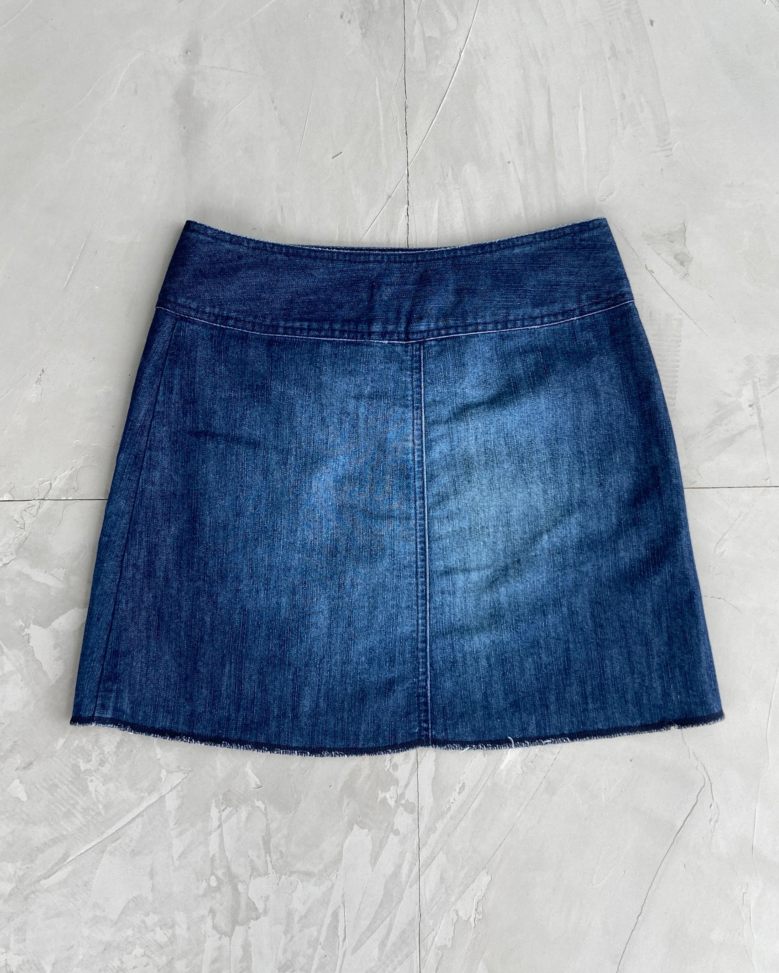 DIESEL 90'S WRAP PLEATED DENIM SKIRT - XS