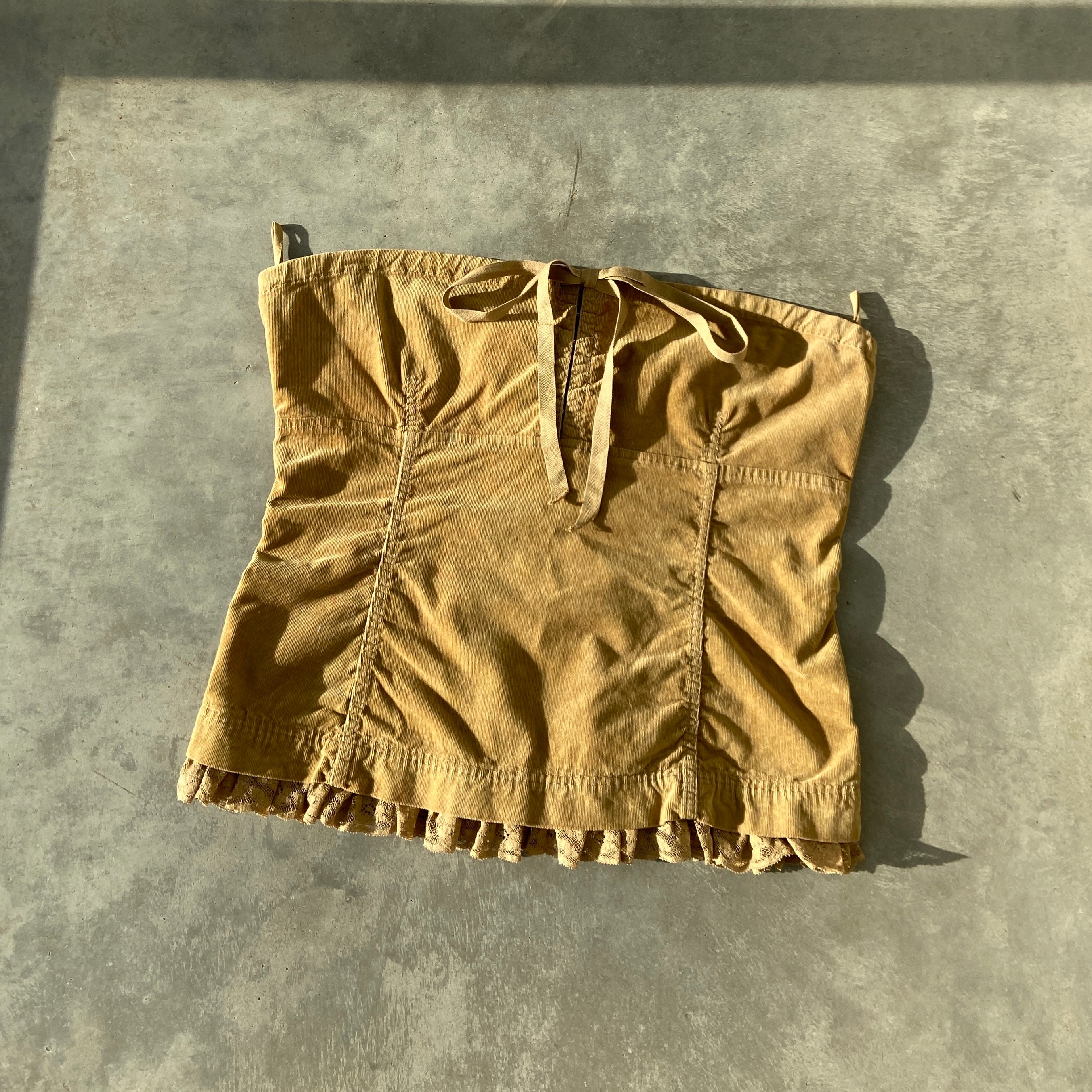 MIU MIU MICRO CORD BANDEAU TOP - M