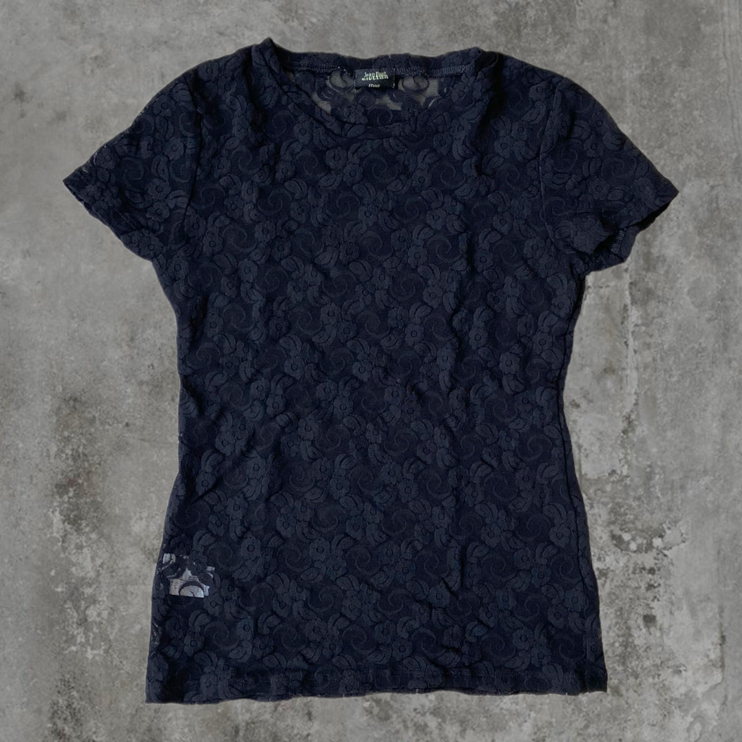JEAN PAUL GAULTIER FLORAL LACE TOP - S