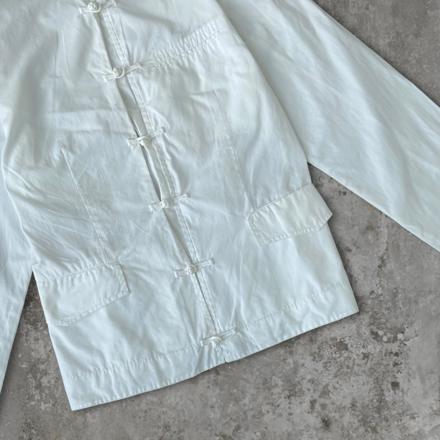 MIU MIU WHITE BUTTON UP SHIRT - S