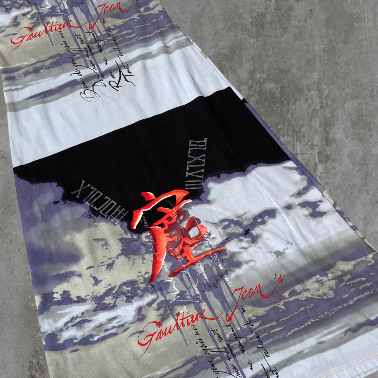 AW97 JEAN PAUL GAULTIER GRAPHIC PRINT DRESS - M